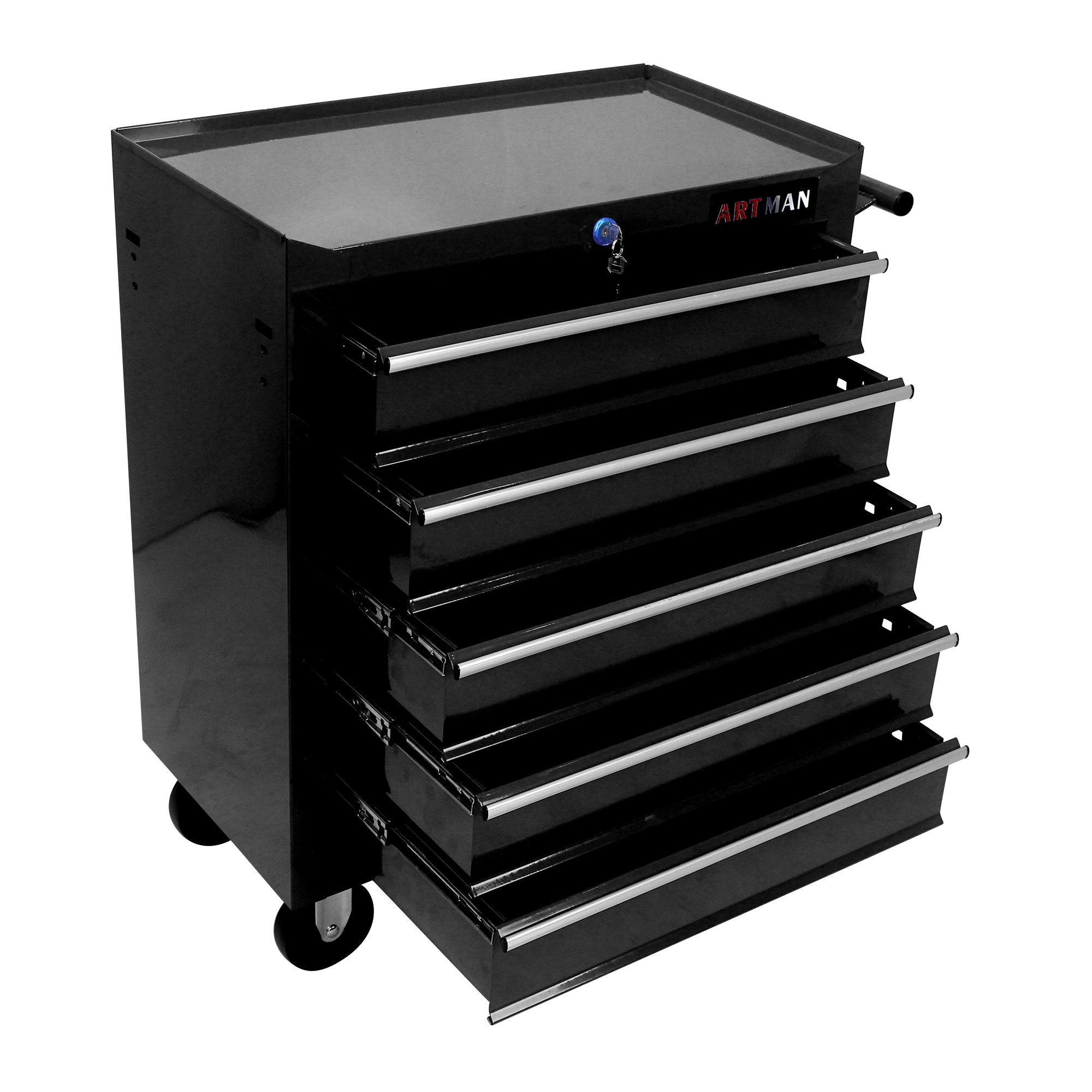 Multifunctional Tool Cart With Wheels And Drawers