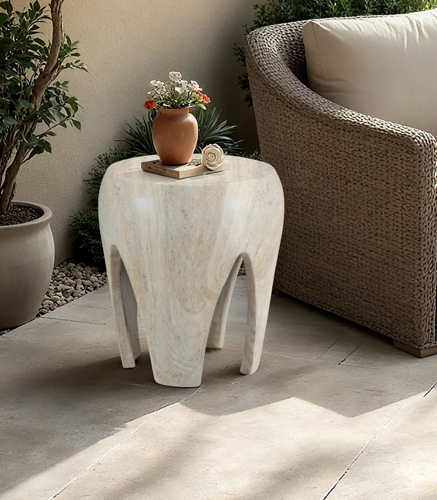 Moxie - Concrete And Fiberglass Indoor / Outdoor End Table