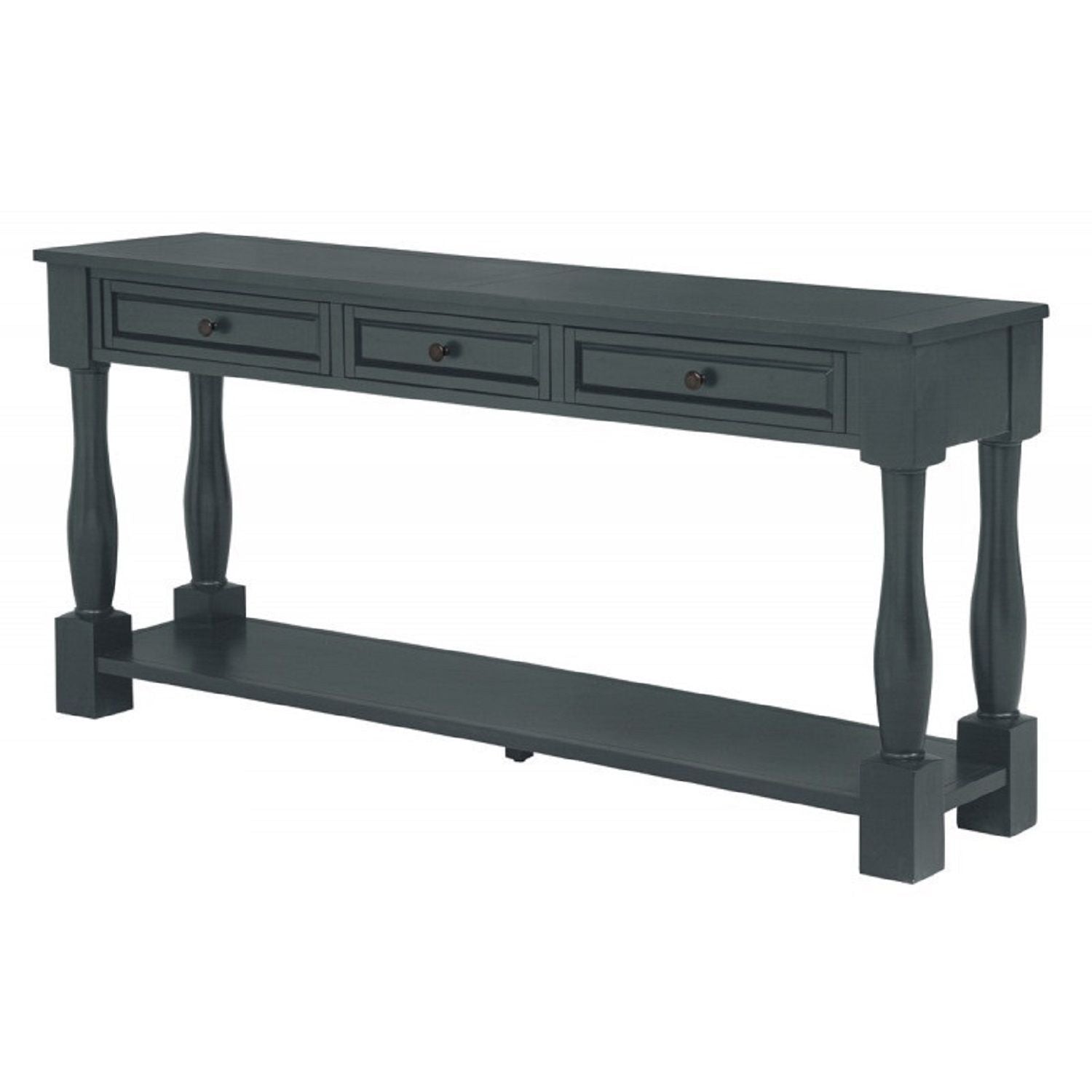 Long Console Table With Drawers And Shelf