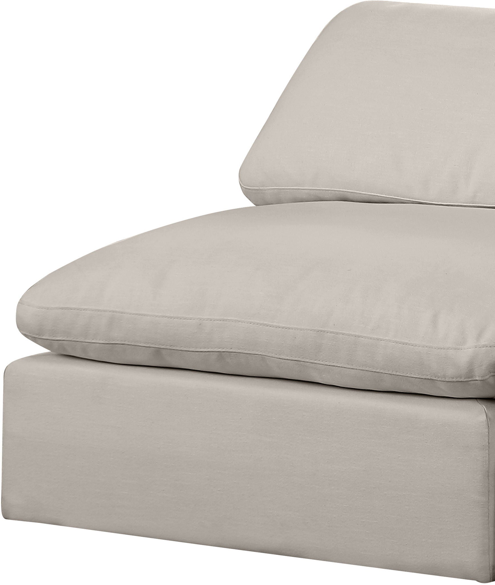 Comfy - Linen Modular Armless Sofa 3 Seats