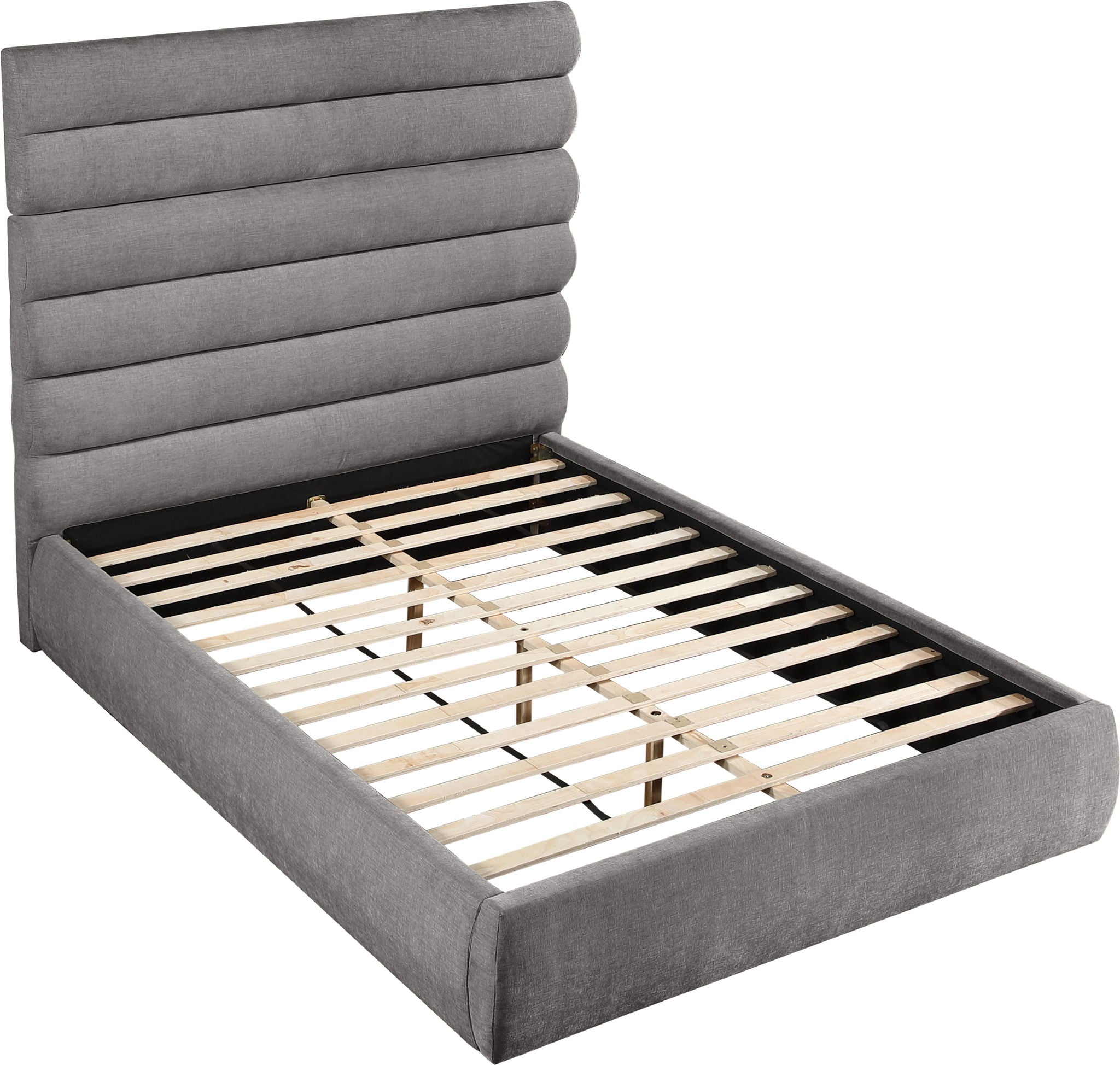 Adam - Chenille Fabric Bed With 70.5" Headboard