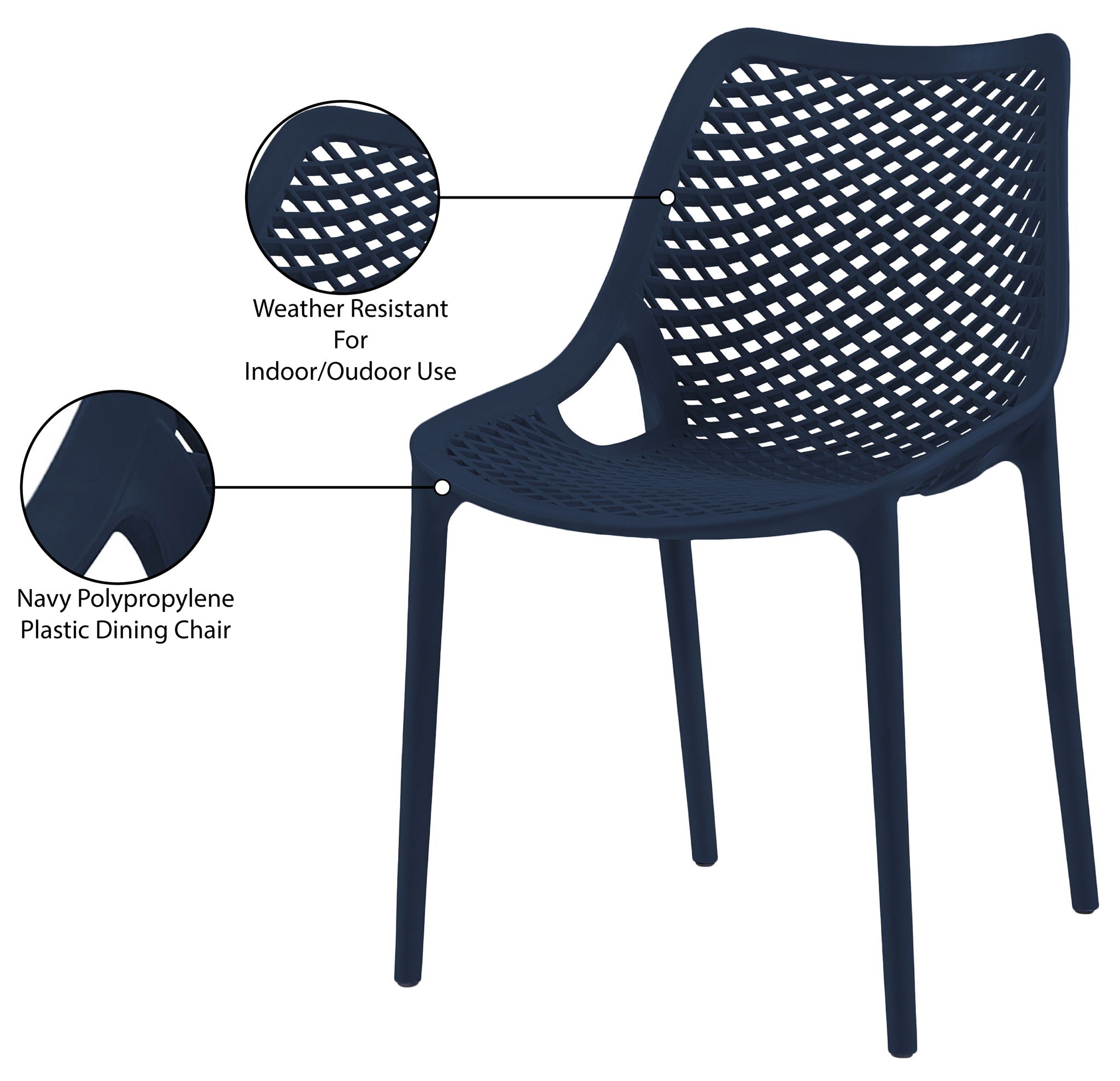 Mykonos - Outdoor Patio Dining Chair (Set of 2)