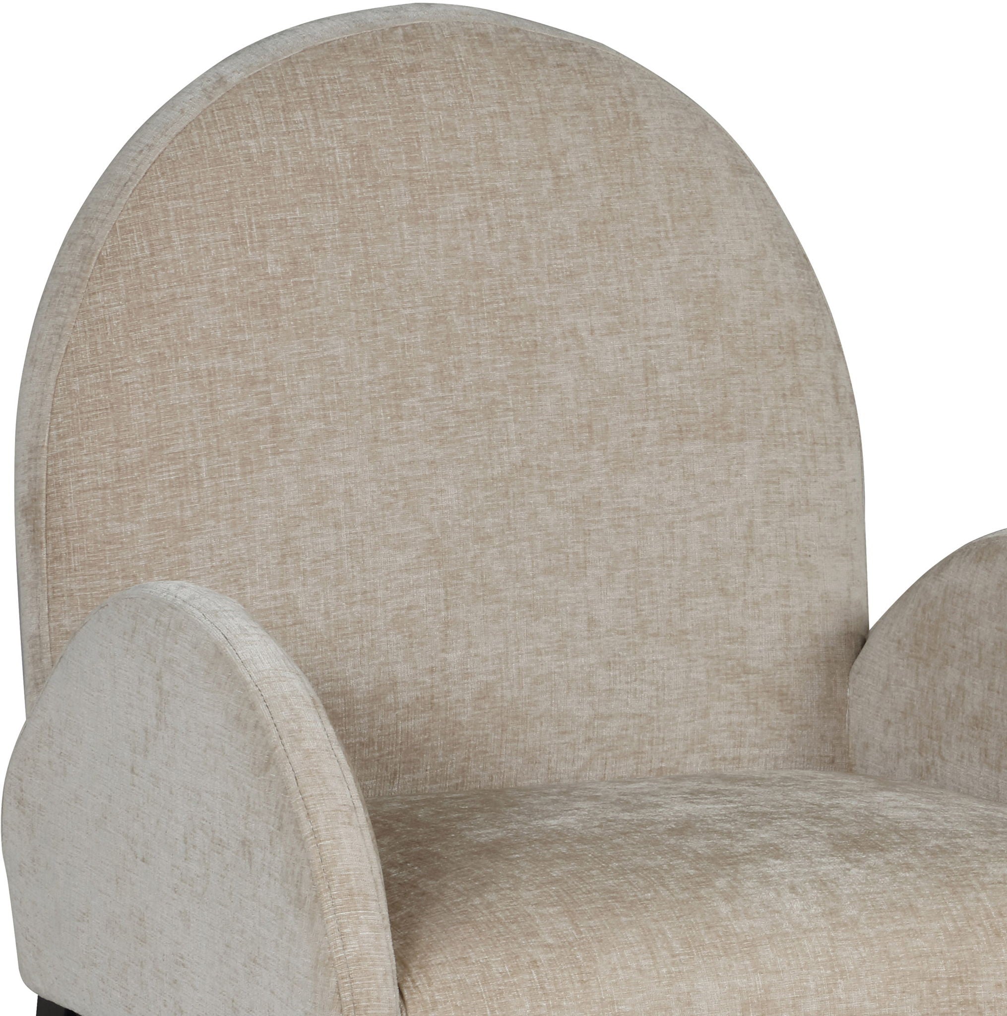 Waldorf - Chenille Dining Arm Chair With Black Legs