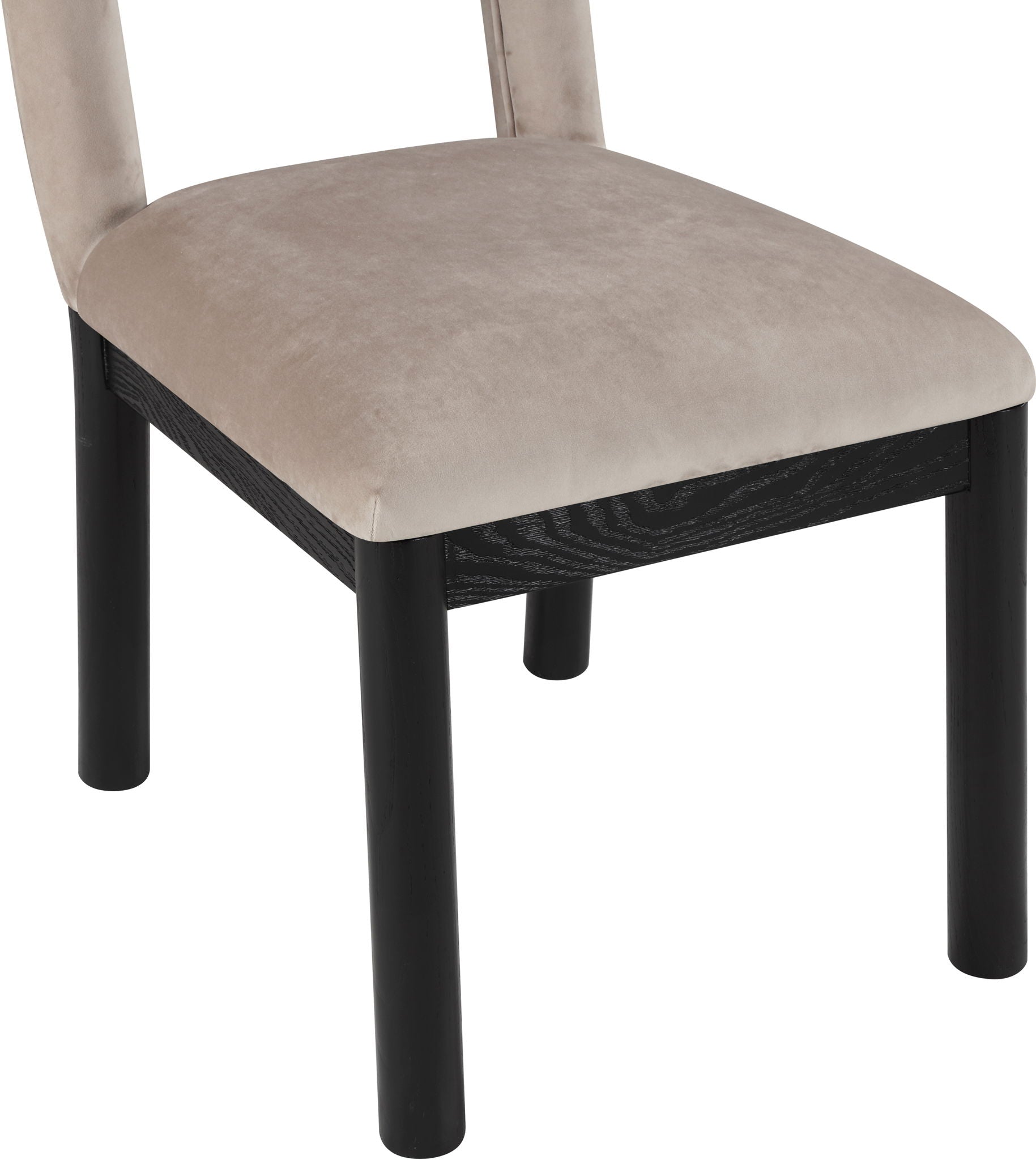 Conrad - Velvet Dining Chair With Black Legs