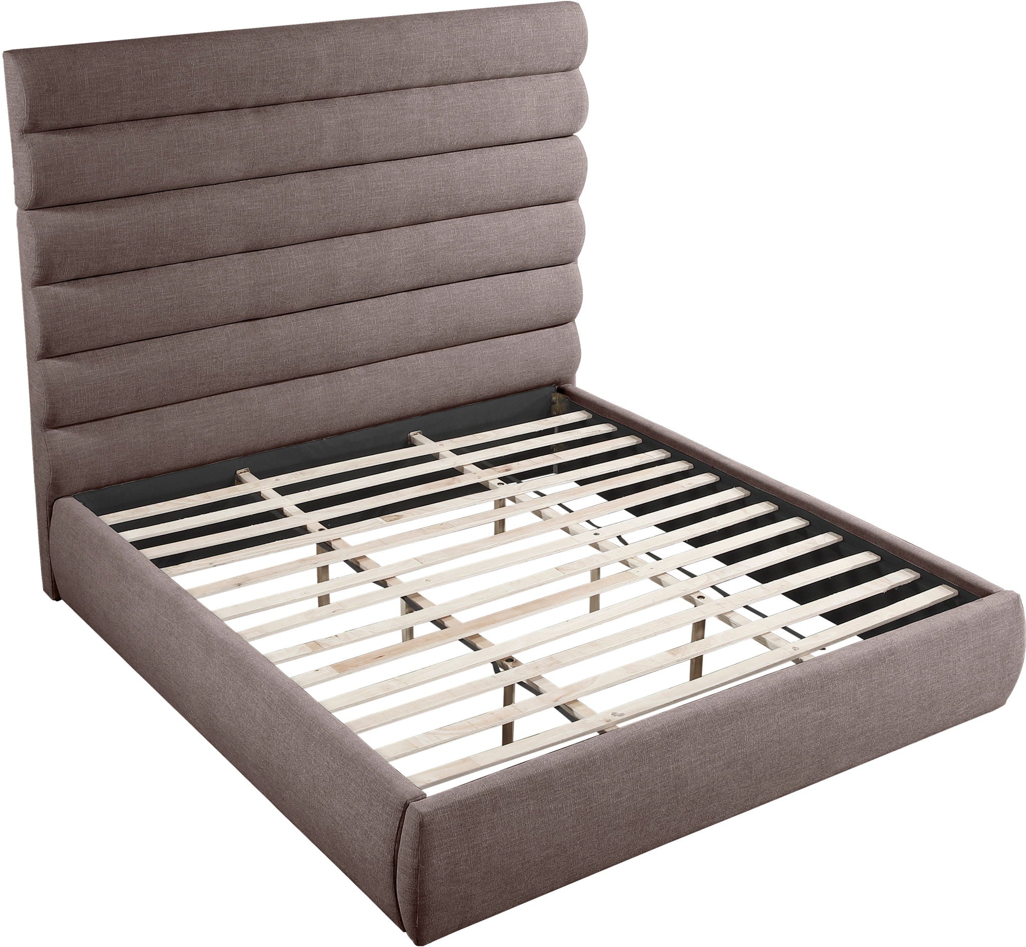 Adam - Linen Fabric Bed With 70.5" Headboard