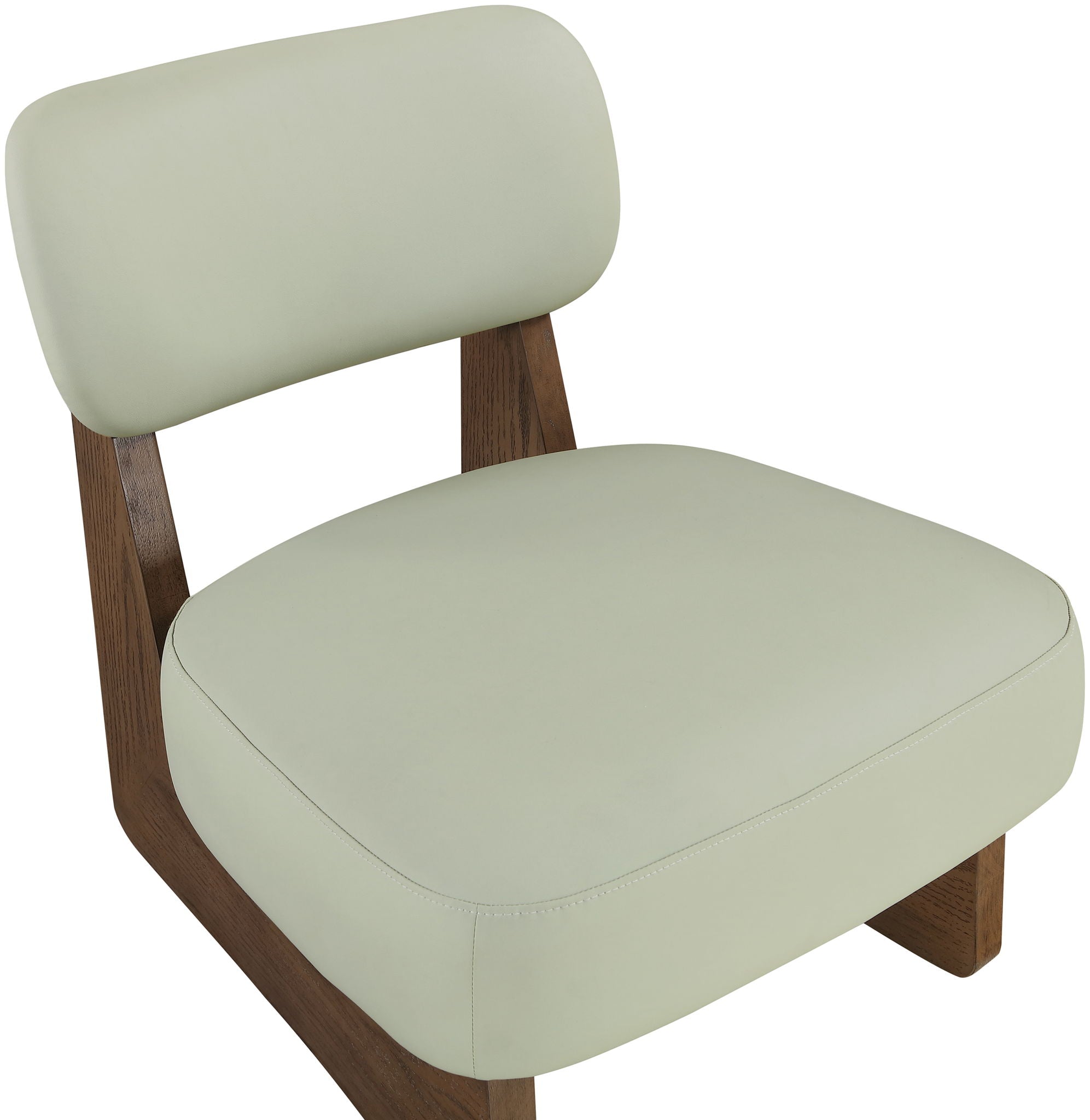 Vetra - Vegan Leather Upholstered Accent Chair With Brown Base