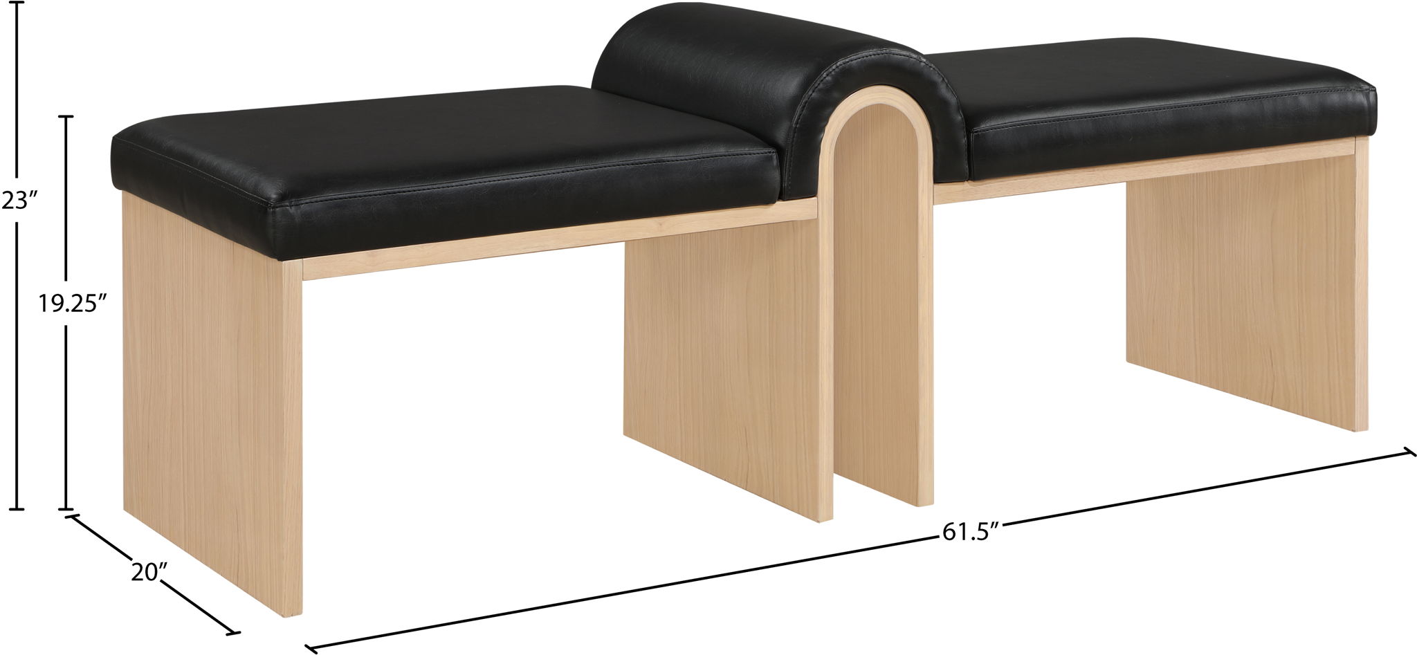 Delphine - Bench - Natural Base