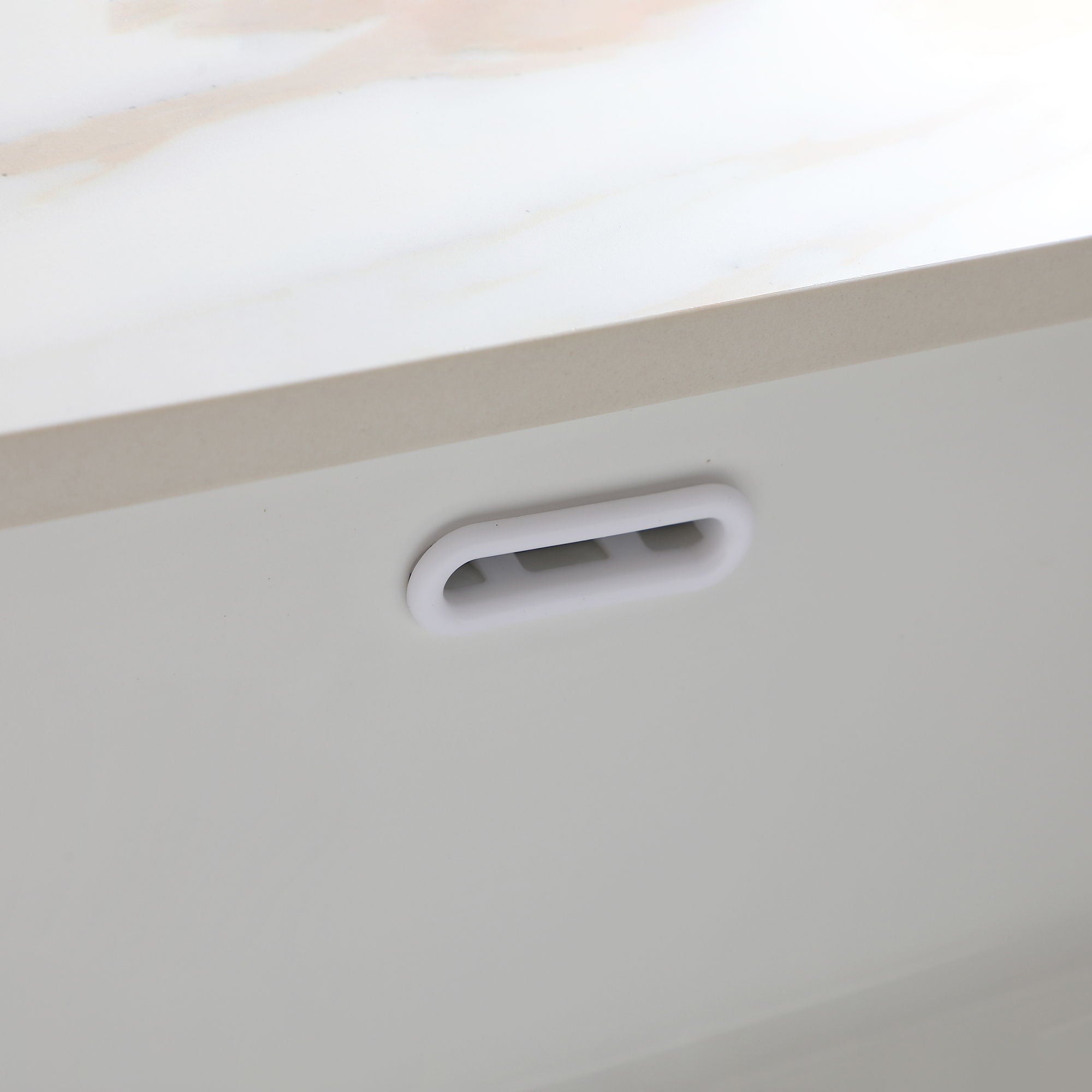 Elegant Vanity Top With Undermount Sink And Backsplash, Sintered Stone