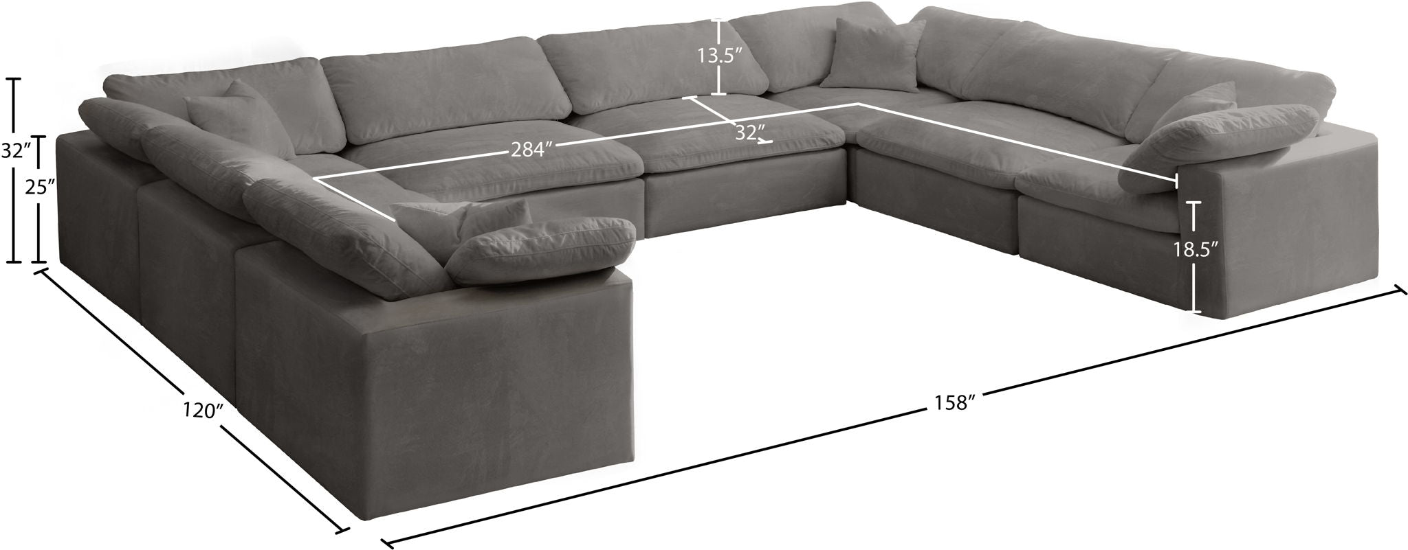 Cozy - 8 Piece Modular Sectional