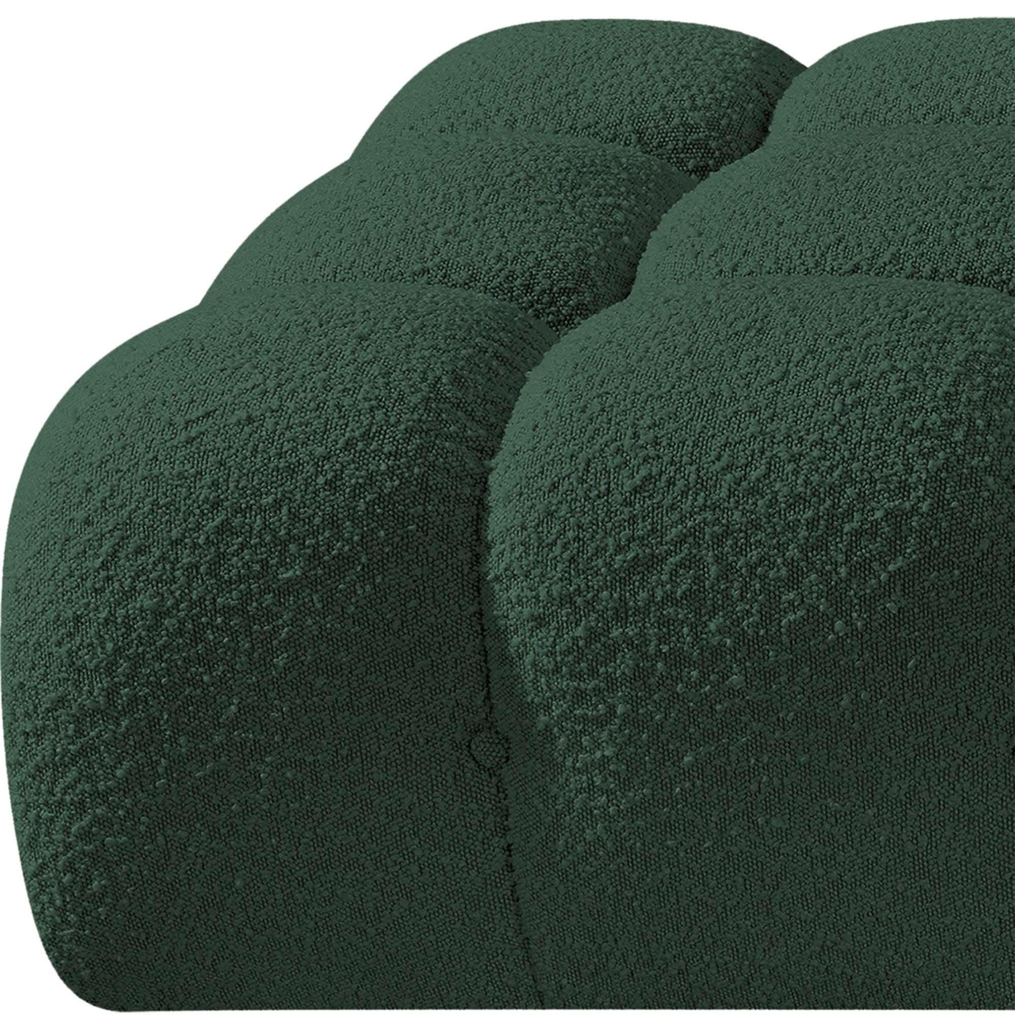 Ames - 4 Piece Boucle Upholstered Modular Sofa With 2 Backless Seats