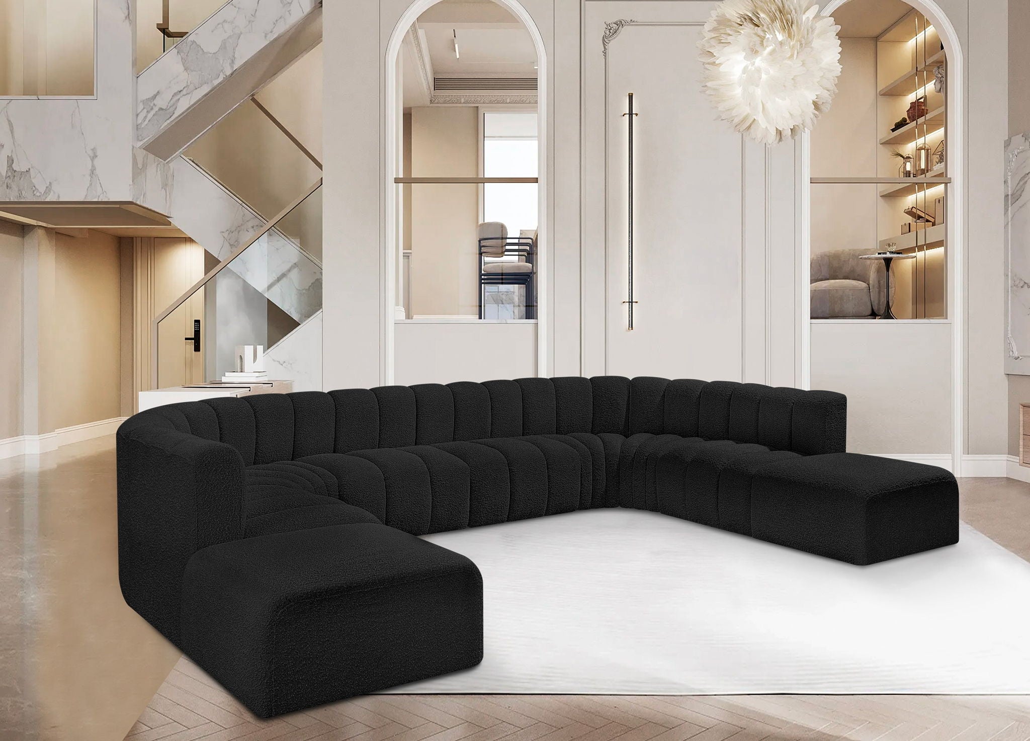 Arc - Boucle Fabric Modular Sectional