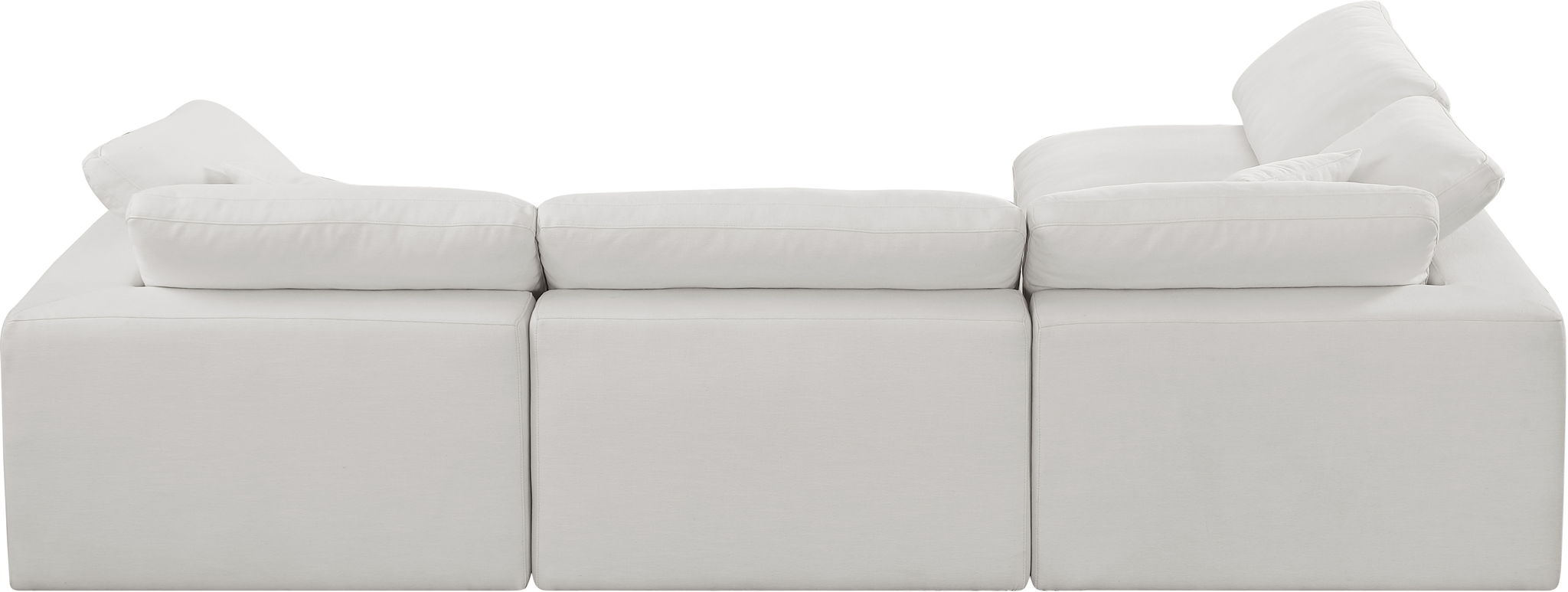 Comfy - 4 Piece Linen Fabric Modular Armless Sectional