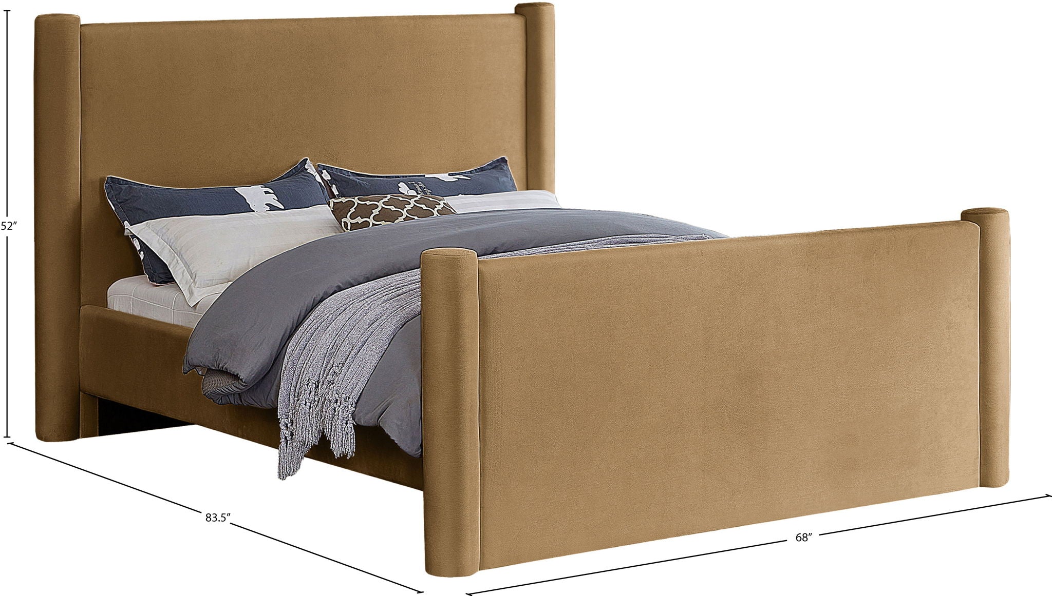 Elias - Velvet Upholstered Bed