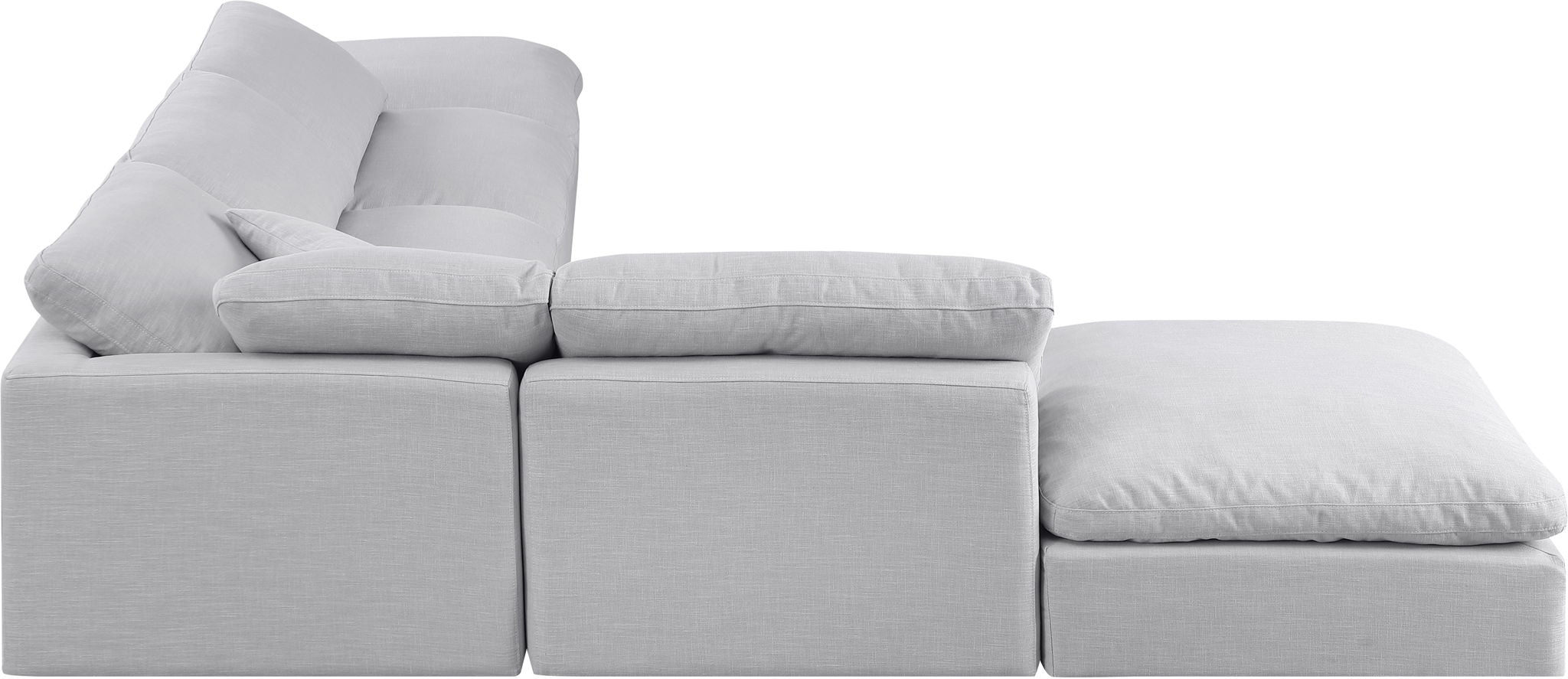 Indulge - Linen 6 Piece Modular Armless Sectional