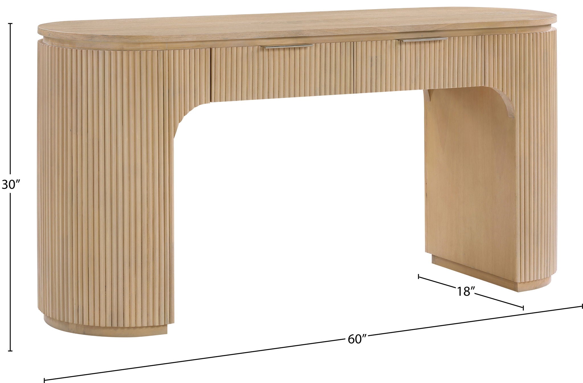 Astrid - Solid Wood And Oak Veneer Desk
