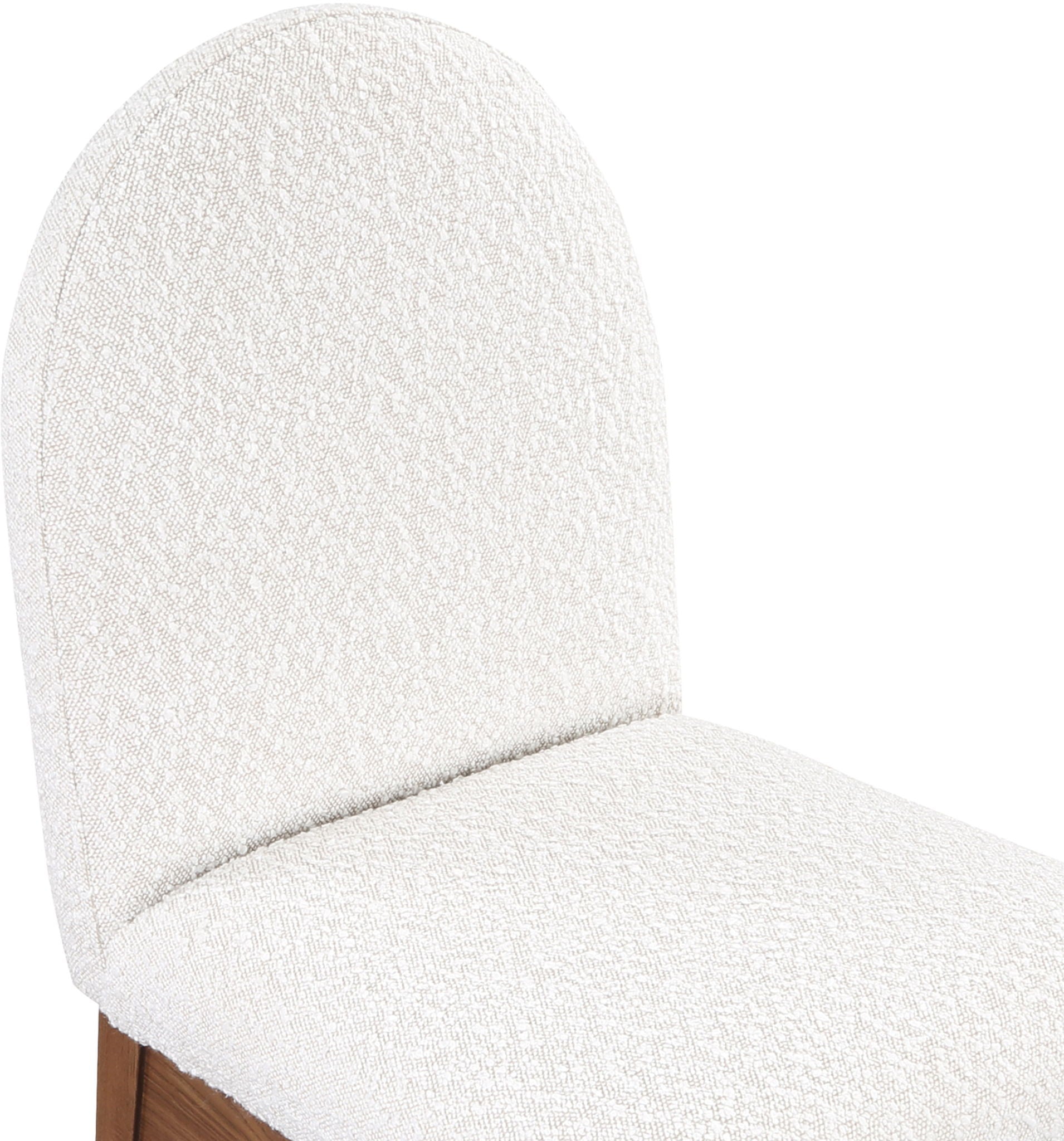 Waldorf - Boucle Dining Side Chair With Brown Legs