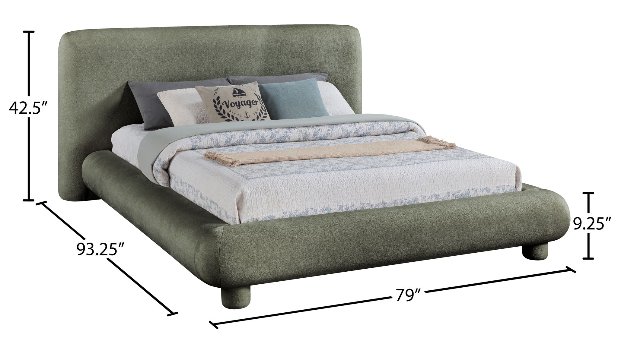 Blair - Chenille Upholstered Bed