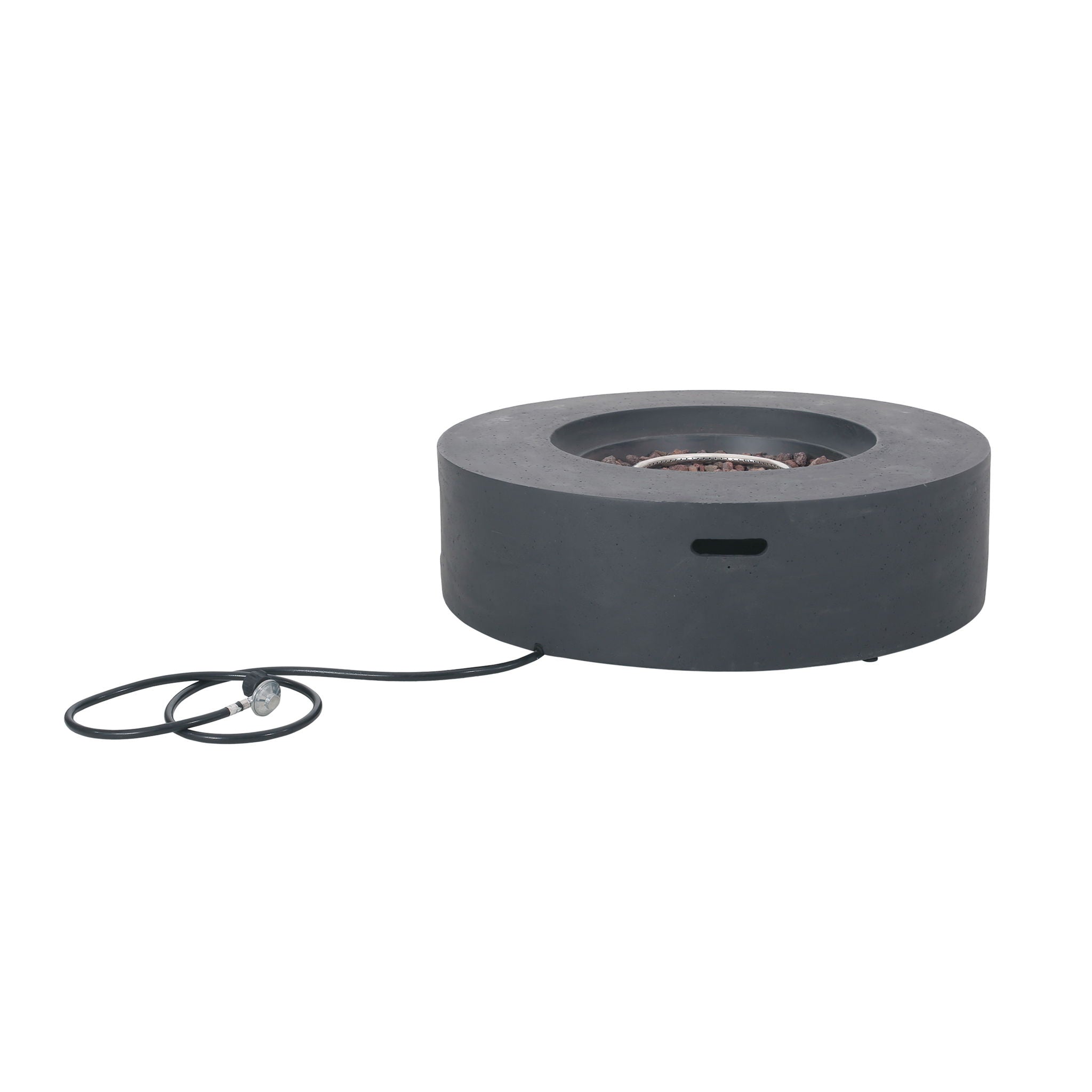 Modern Lightweight Concrete Outdoor Circular Fire Pit 50, 000 Btu