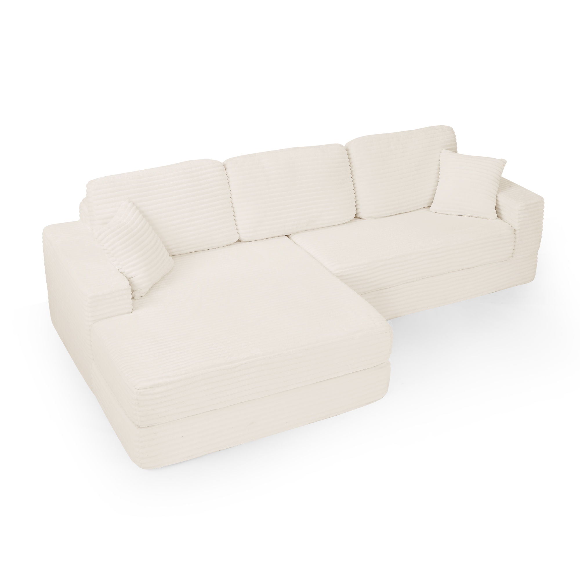 Modern Minimalist L Shape Modular Sectional Sofa, Couch