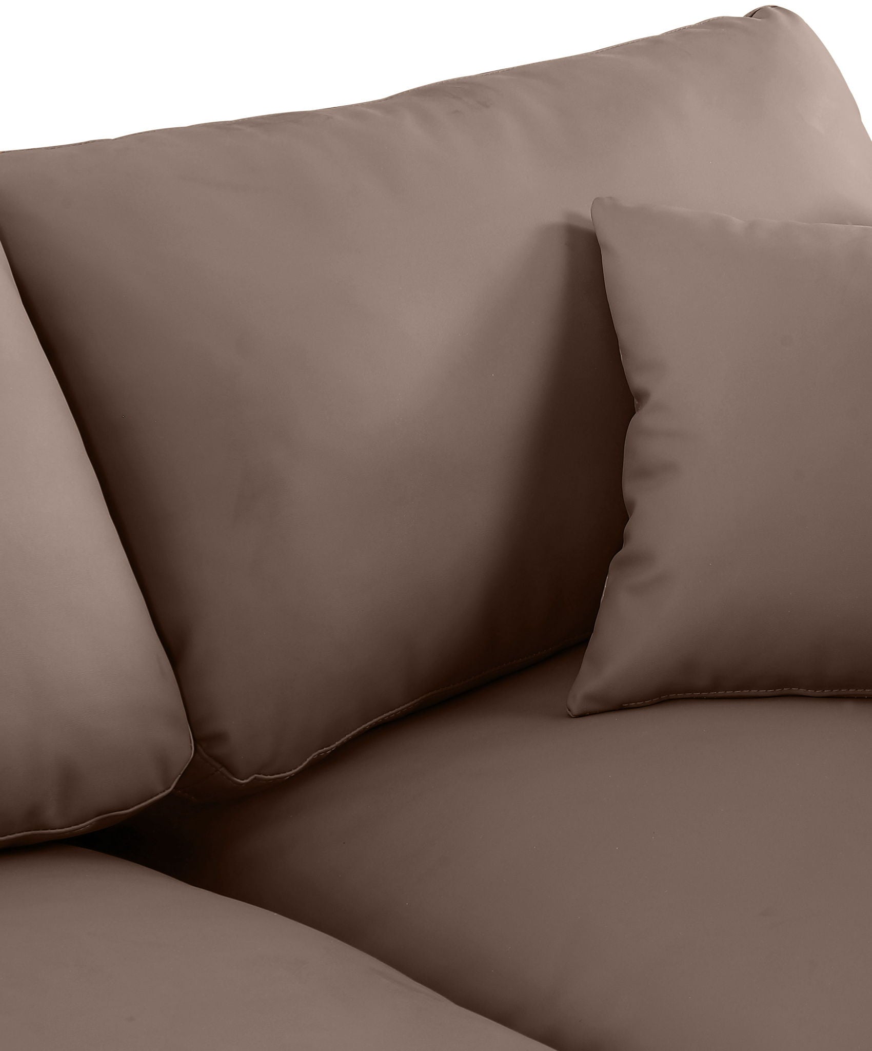 Comfy - Faux Leather Modular Armless Sofa 4 Seats