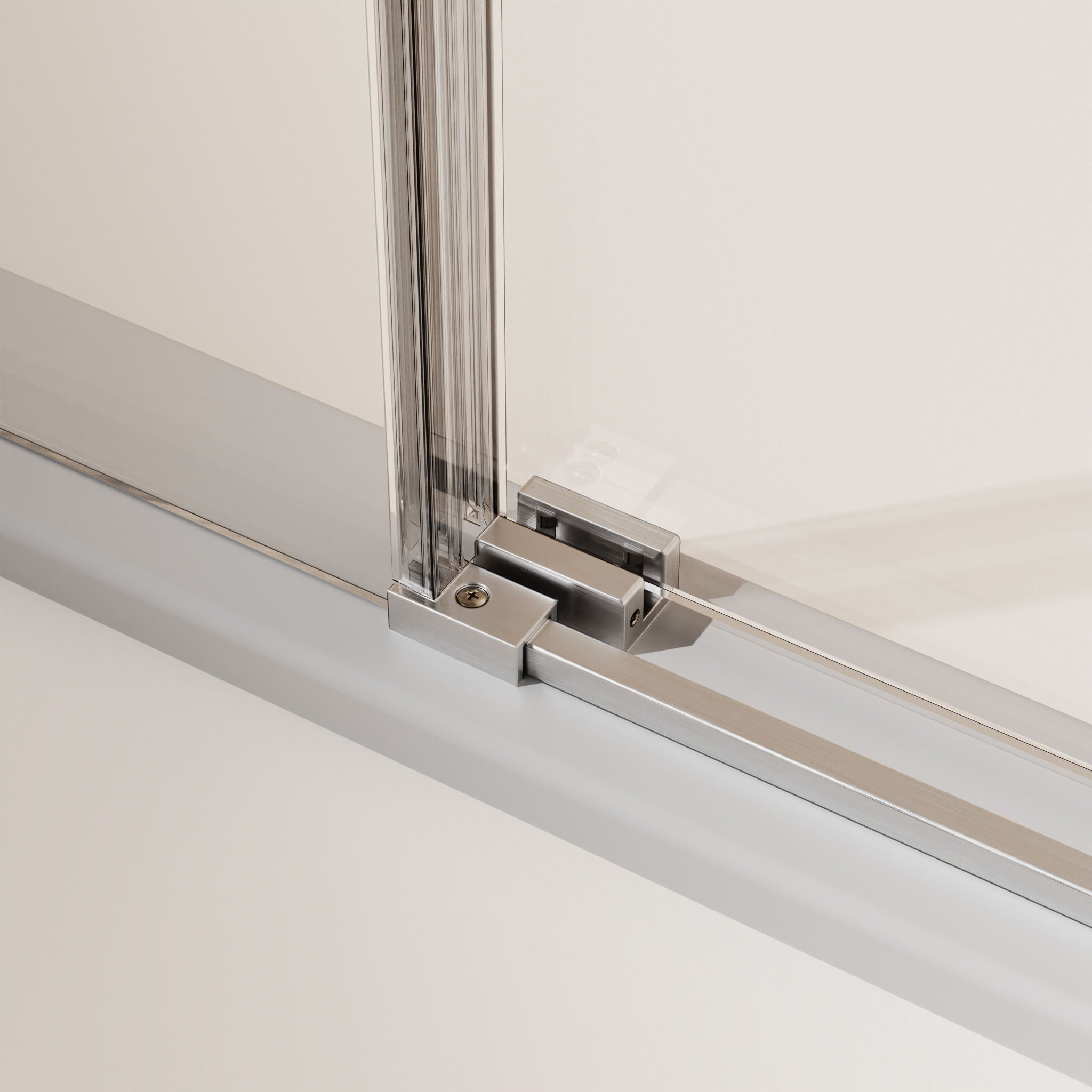 Frameless Single Sliding Shower Doors With Towel Rail & Handle