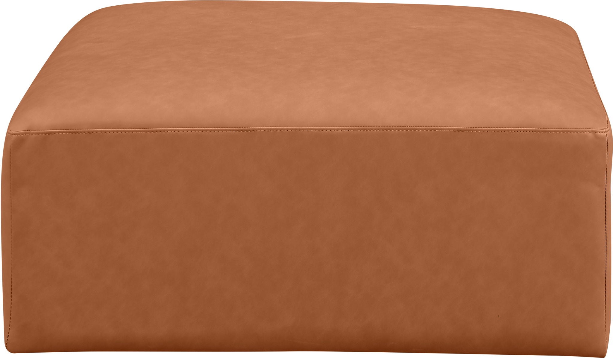 Cube - Ottoman - Cognac