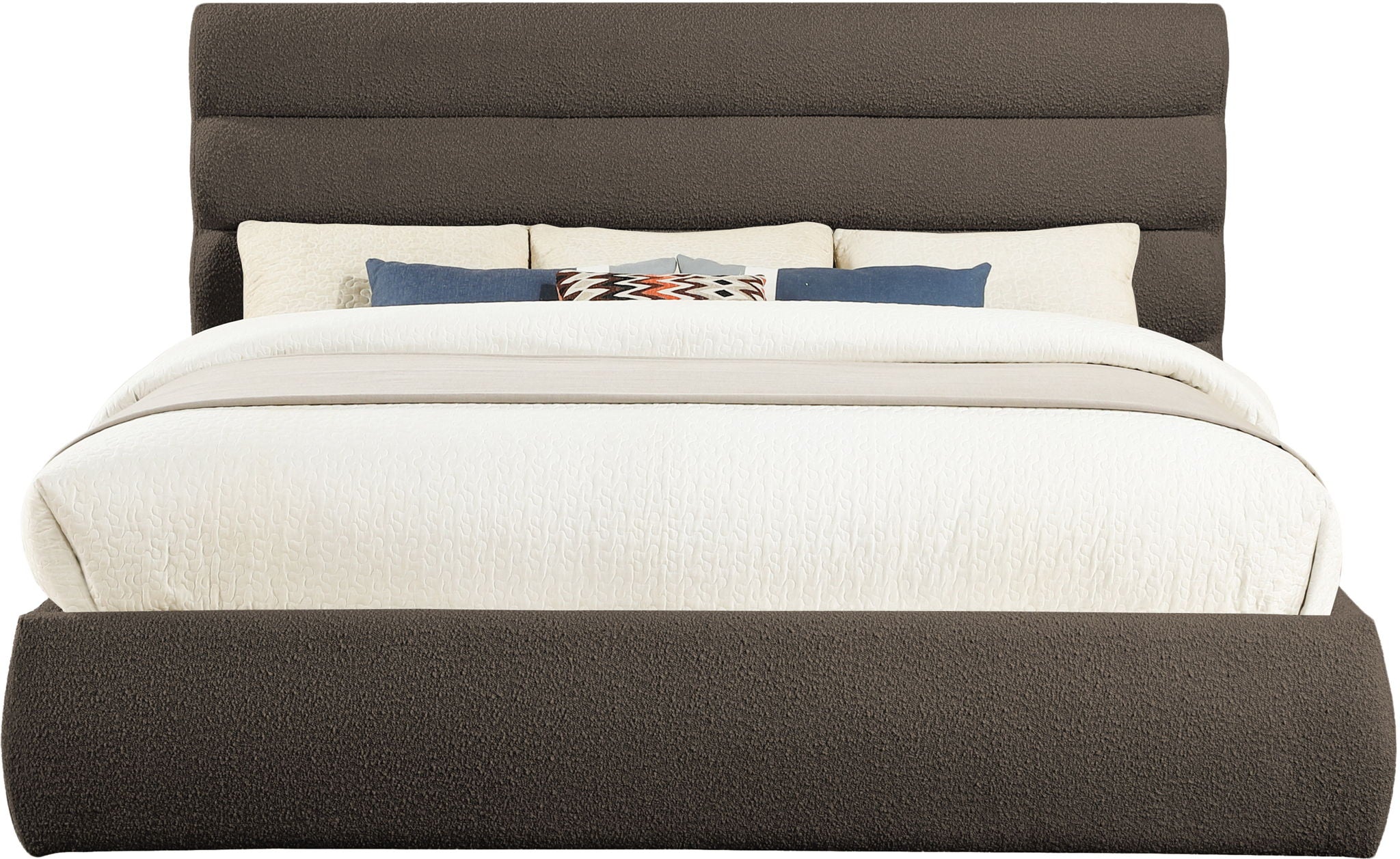 Adam - Boucle Fabric Bed With 52" Headboard