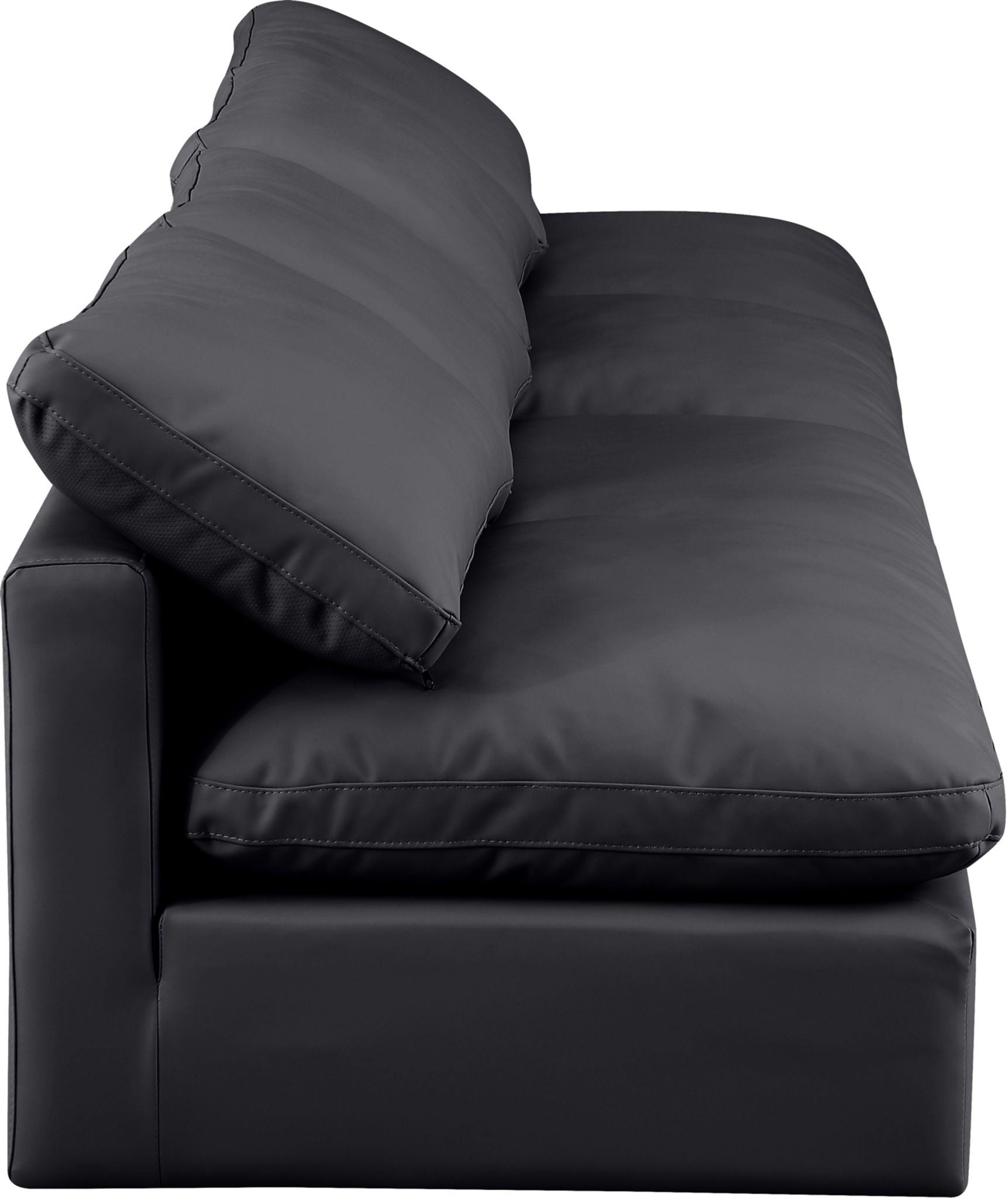 Indulge - Faux Leather 4 Seat Modular Armless Sofa