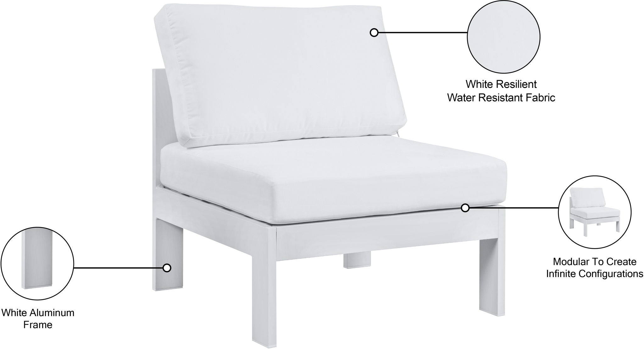 Nizuc - Outdoor Armless Chair
