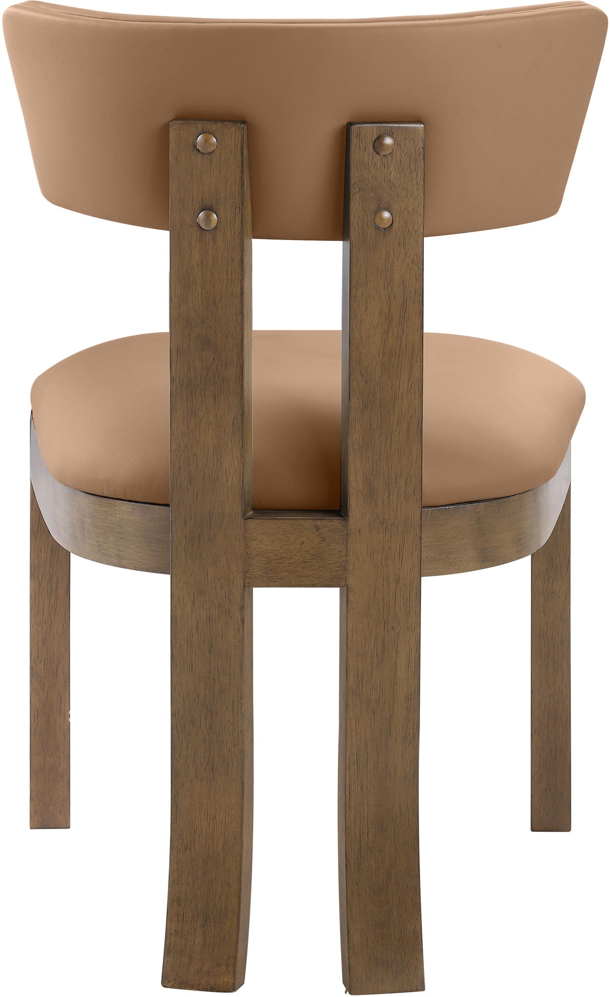 Lavrin - Vegan Leather Upholstered Dining Side Chair (Set of 2) - Walnut Base