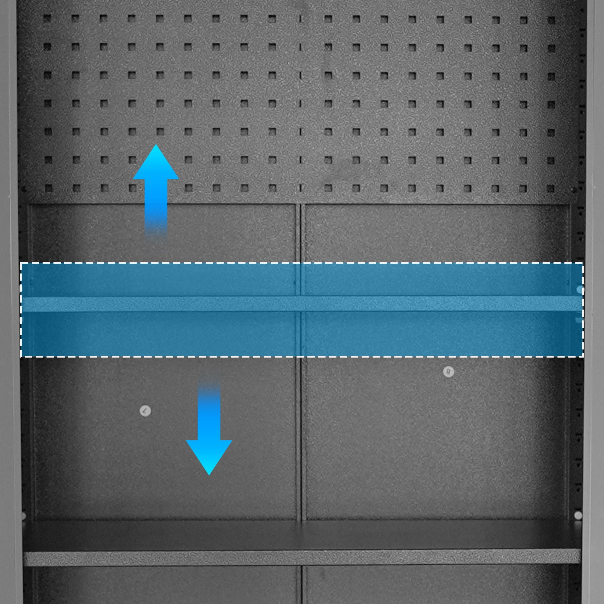Metal Garage Storage Cabinet With Wheels Heavy Duty Tool Storage Cabinet - Brushed Nickel