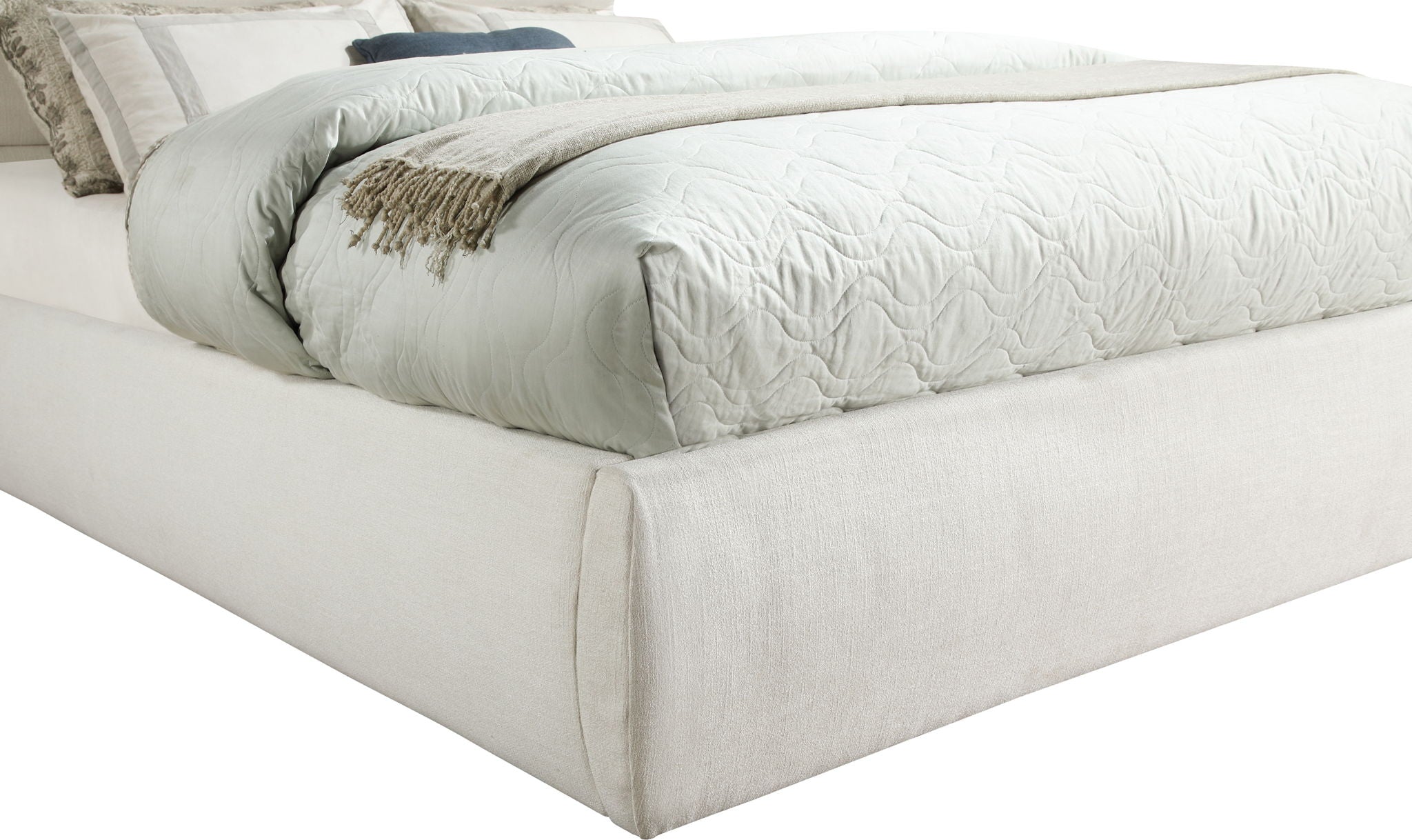 Adam - Linen Fabric Bed With 70.5" Headboard