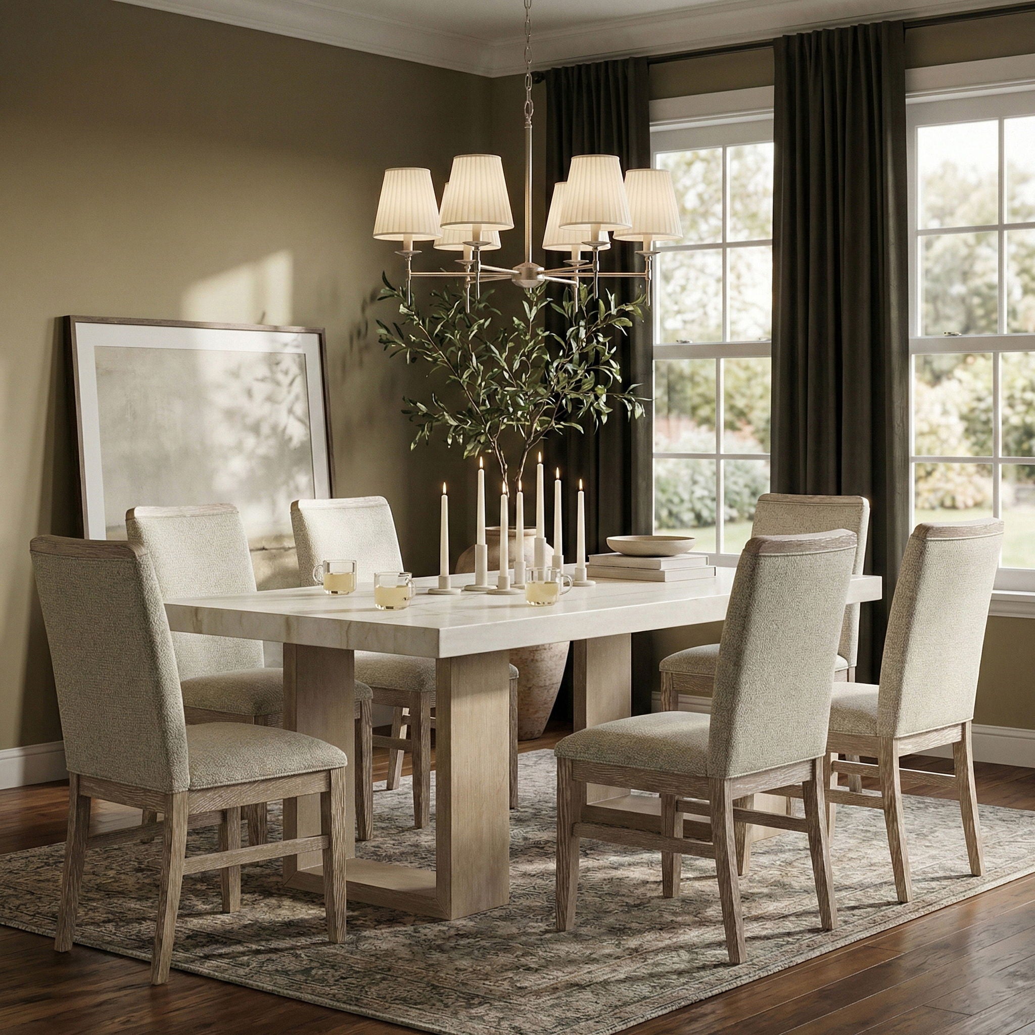 Ananda - 84" Marble Dining Table