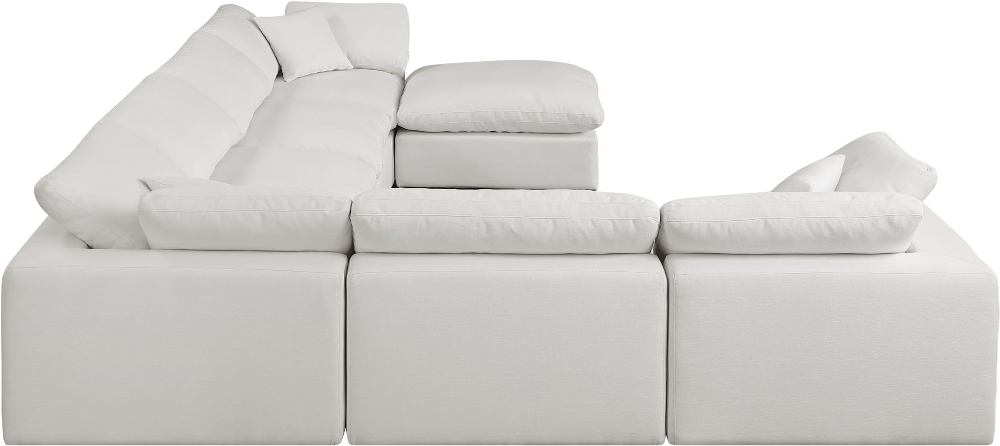Comfy - 7 Piece Linen Modular Sectional With Chaise