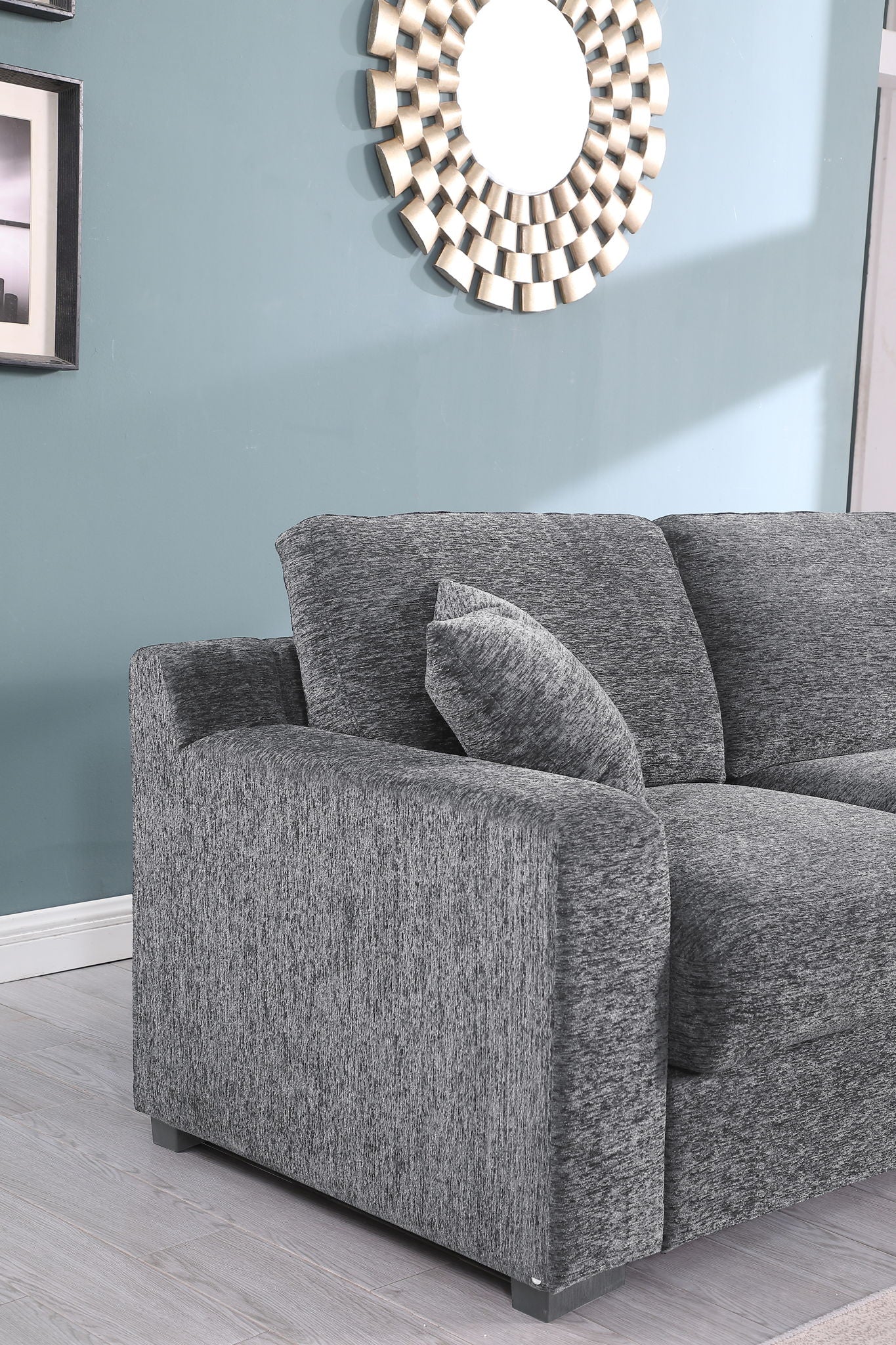 Celine - Fabric Corner Sectional Sofa With Right-Facing Chaise, Cupholders, And Charging Ports
