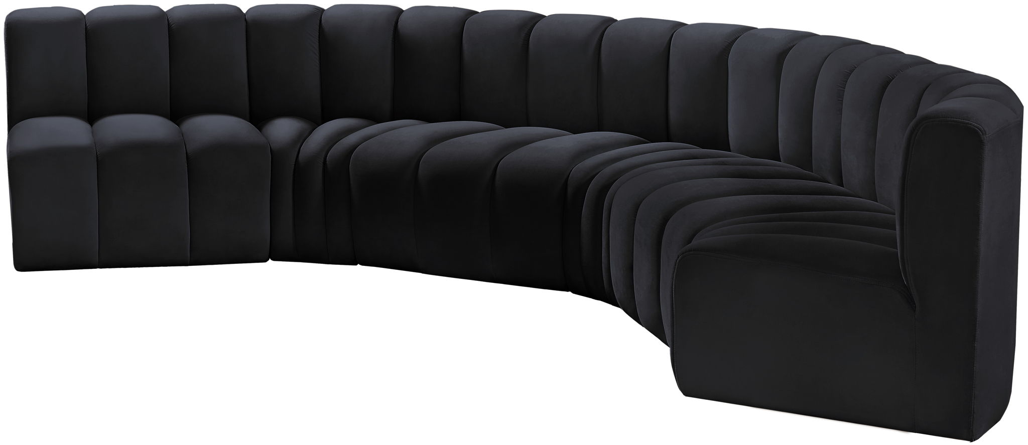 Arc - Velvet 6 Piece U-Shaped Modular Sofa