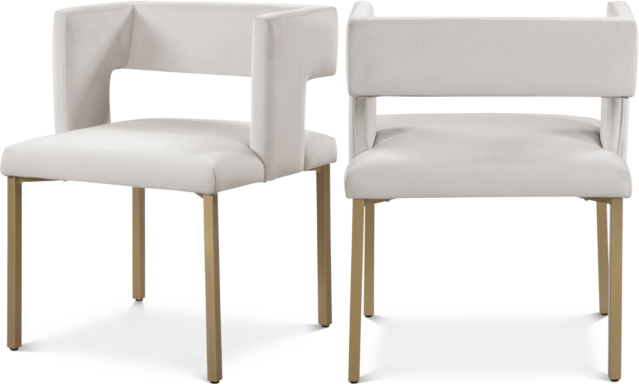 Caleb - Dining Chair with Gold Legs (Set of 2)