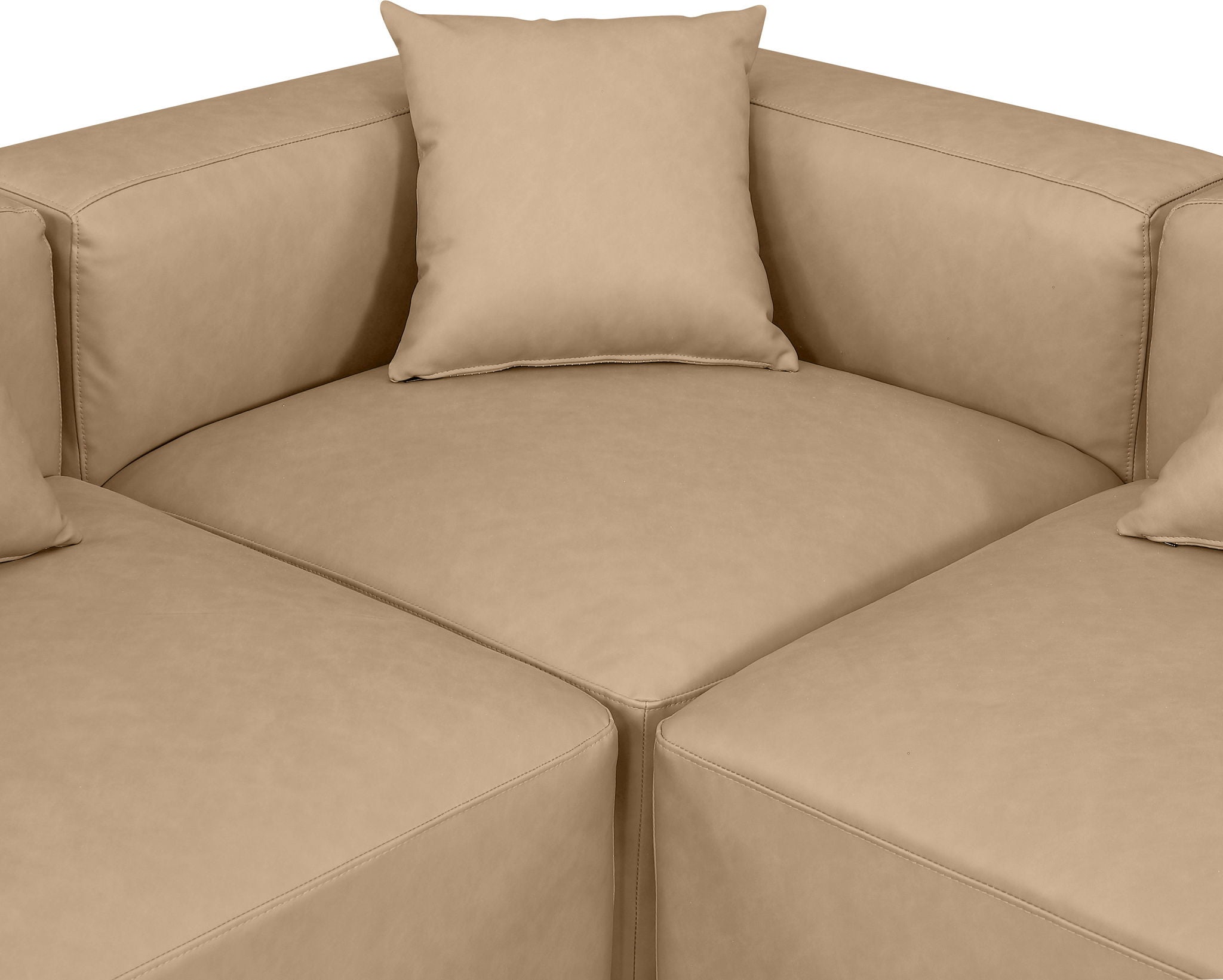 Cube - 6 Piece Modular Armless Sectional - Tan