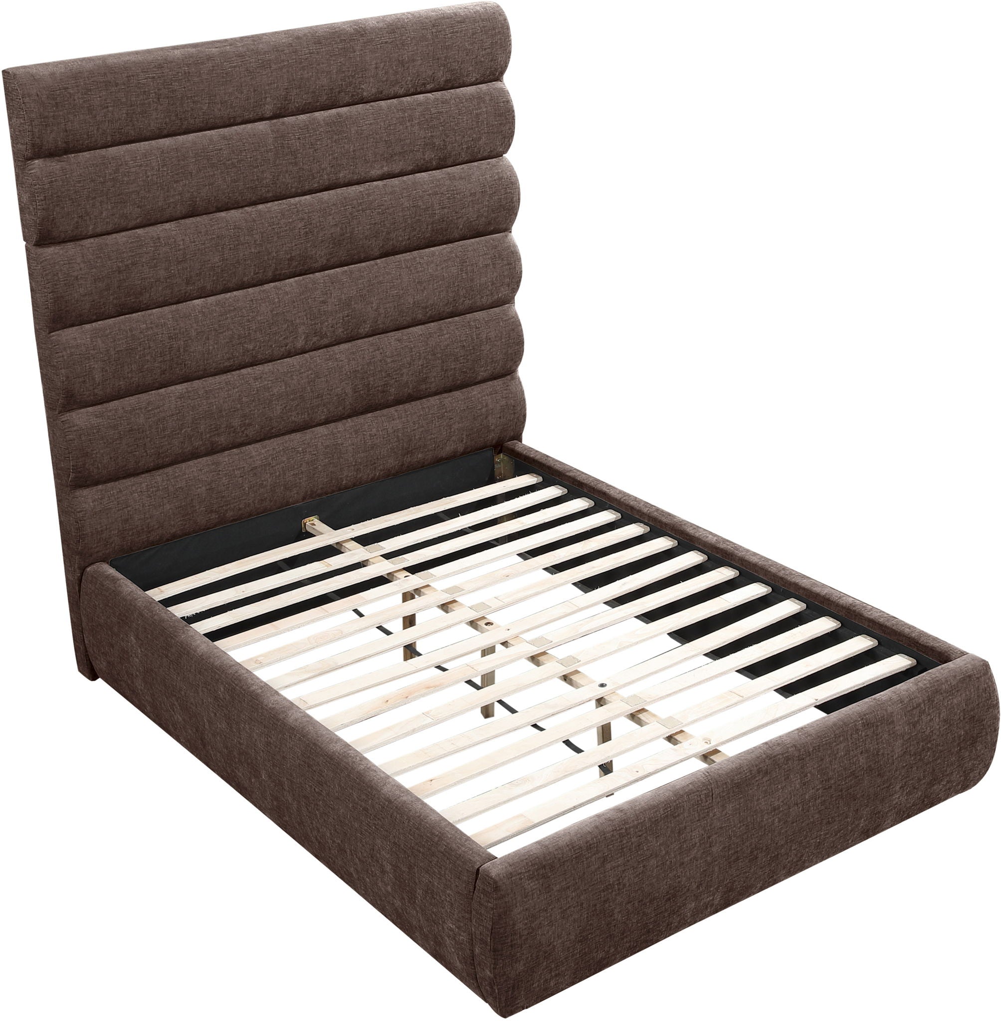 Adam - Chenille Fabric Bed With 70.5" Headboard