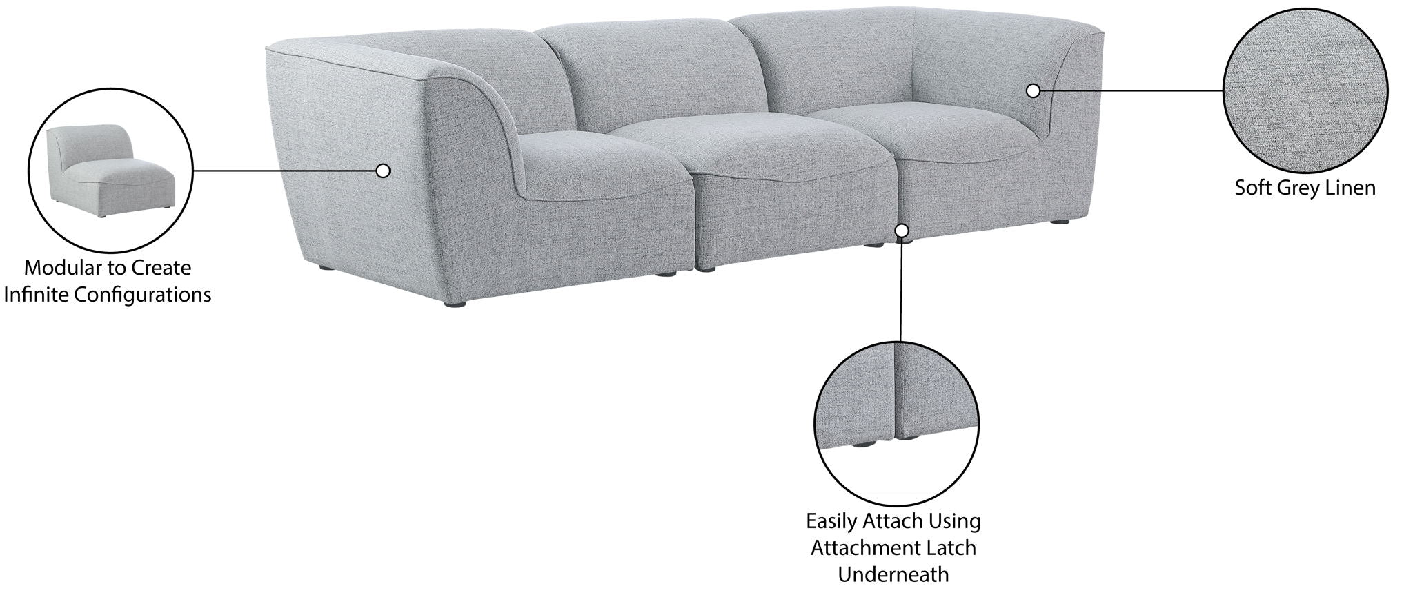 Miramar - 3 Seat Modular Sofa