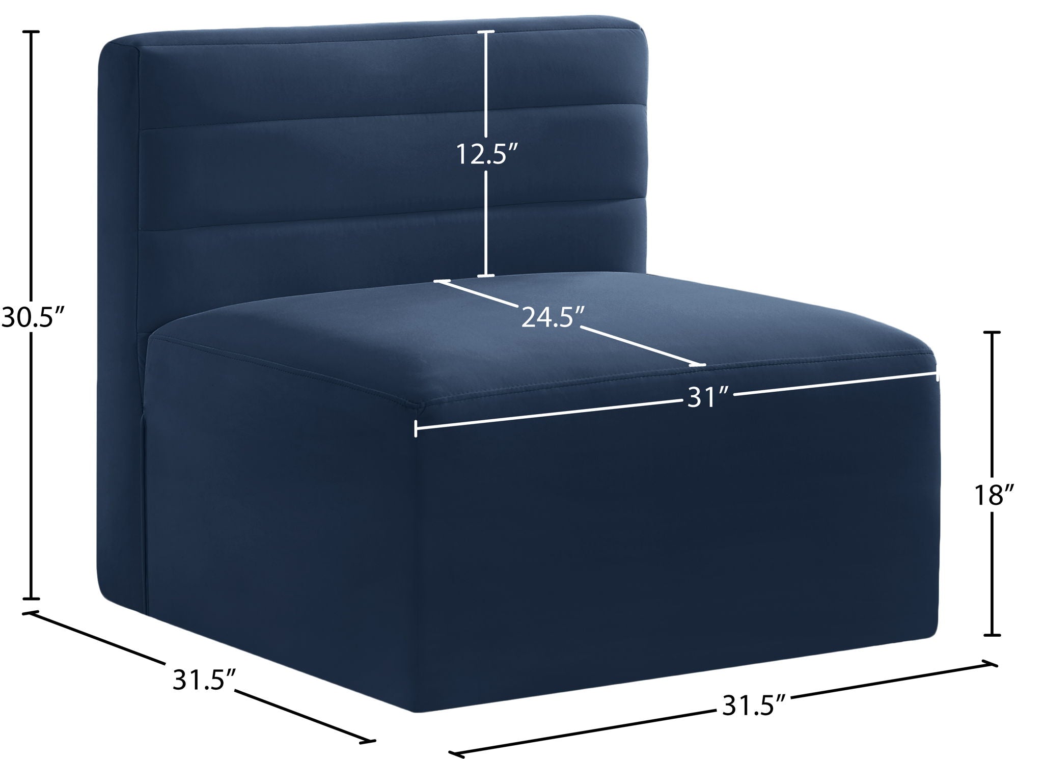 Quincy - Modular Armless Chair