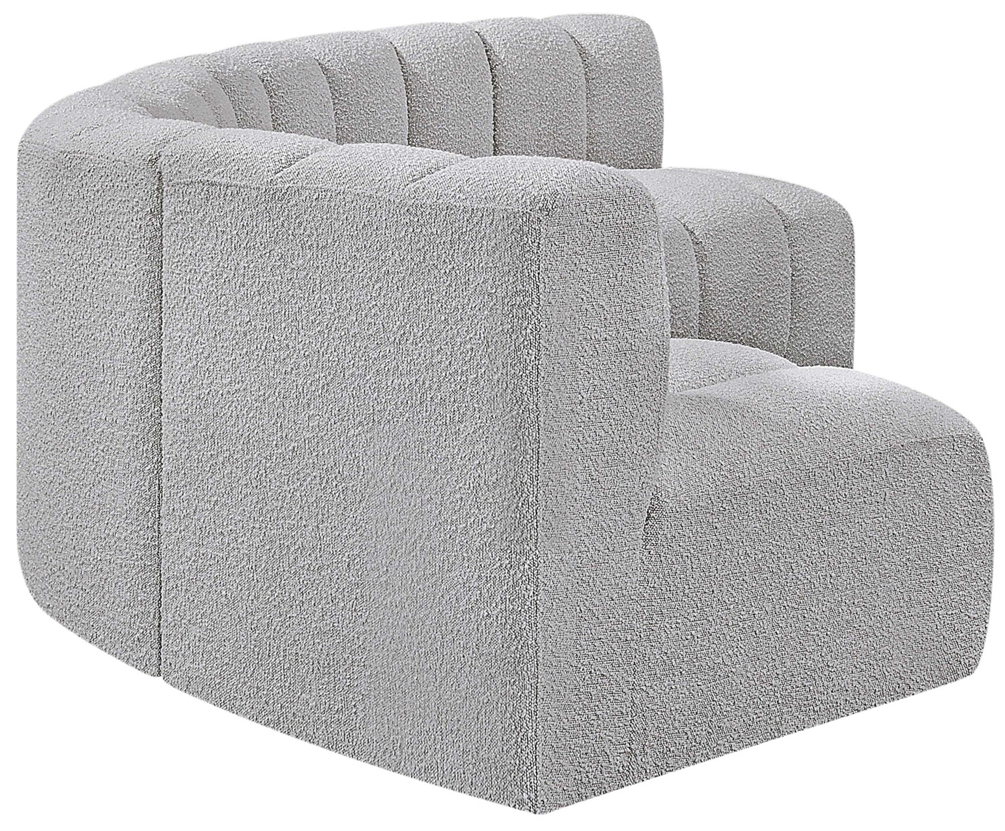 Arc - Boucle Fabric 5 Piece U-Shaped Modular Sofa