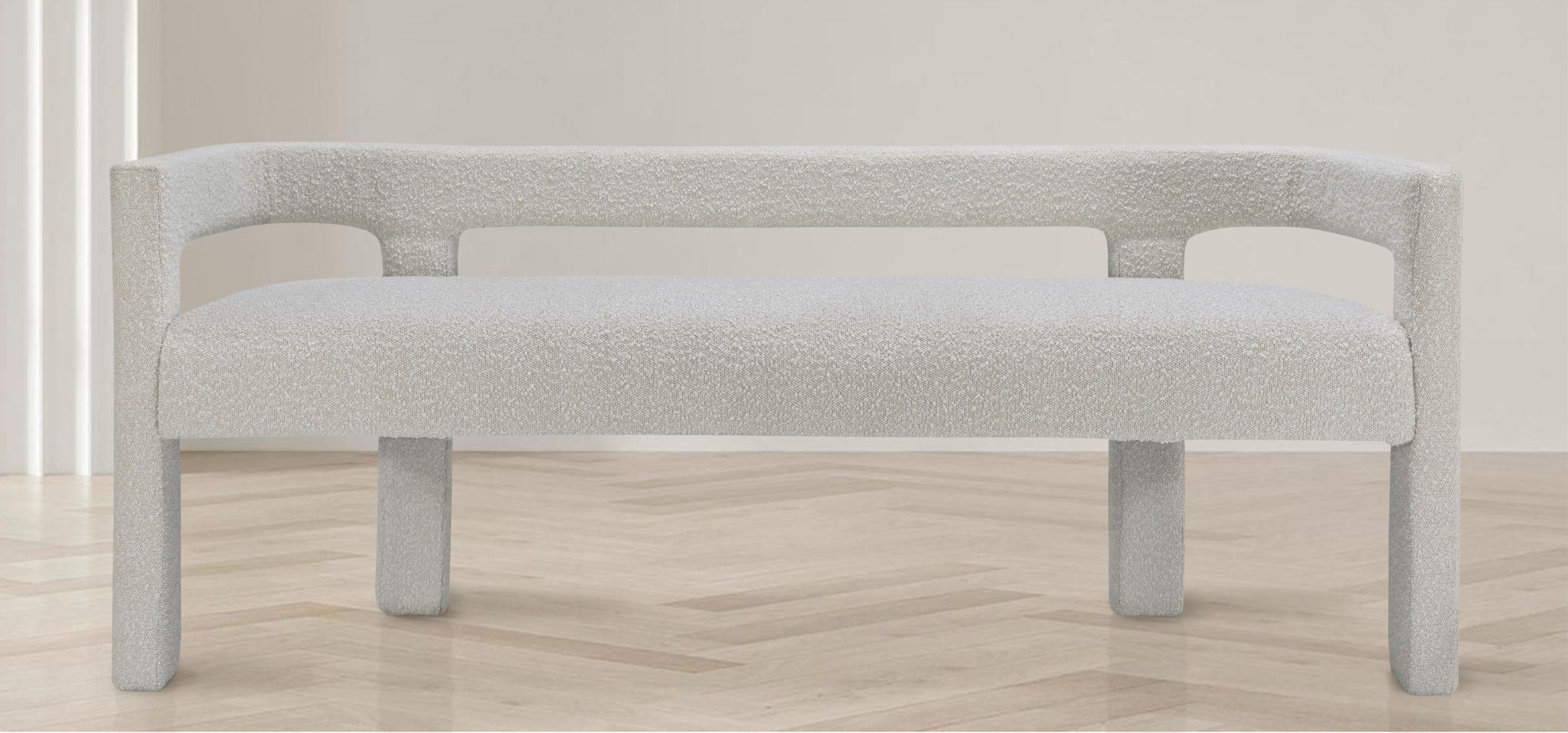 Athena - Boucle Fabric Bench