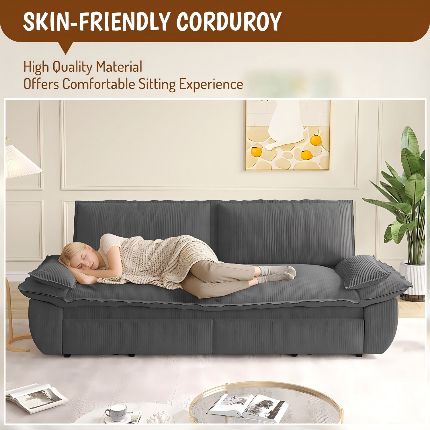 Queen Pull Out Bed, 3 In 1 Convertible Sleeper Sofa