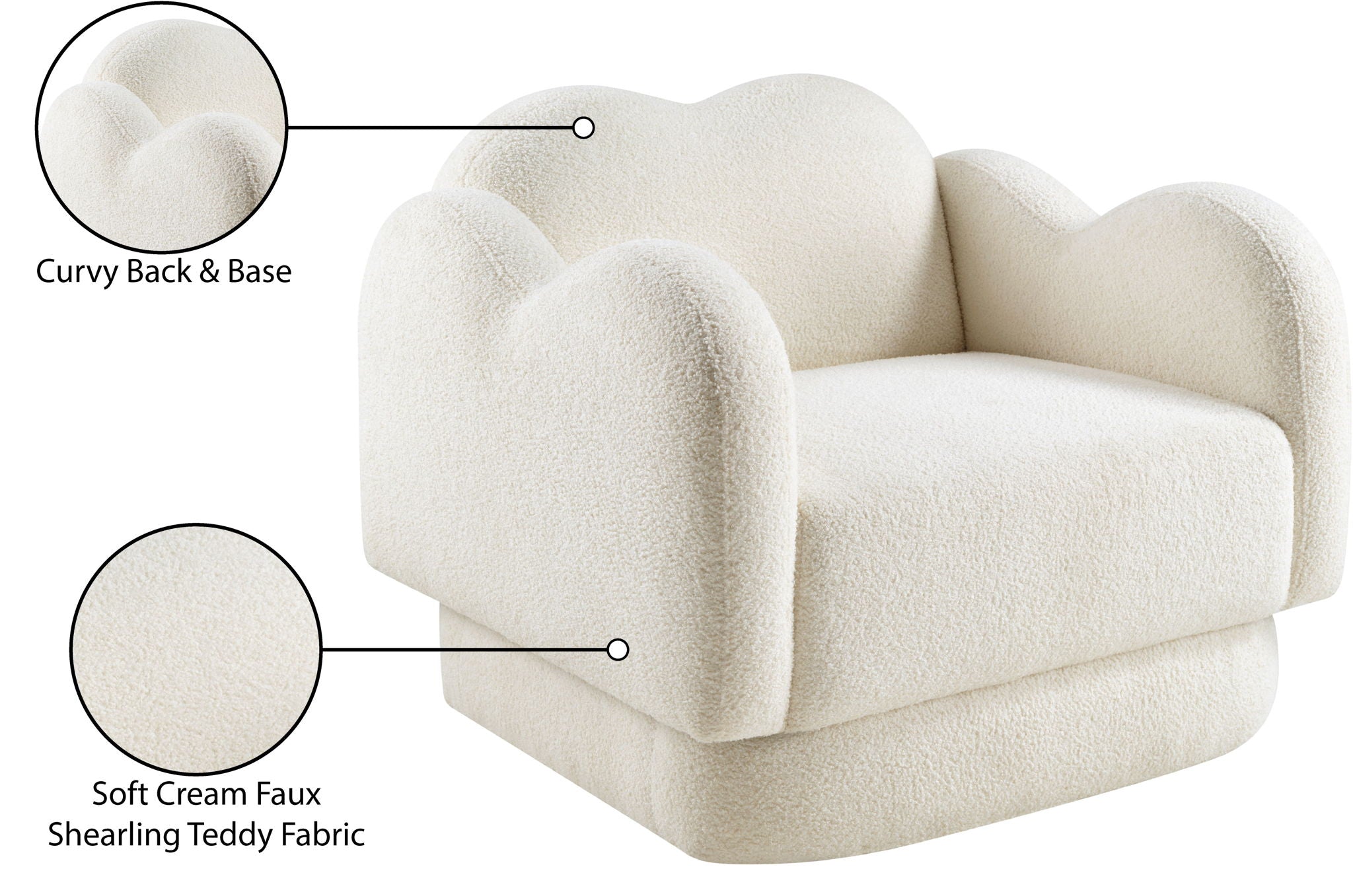 Bloom - Teddy Fabric Chair