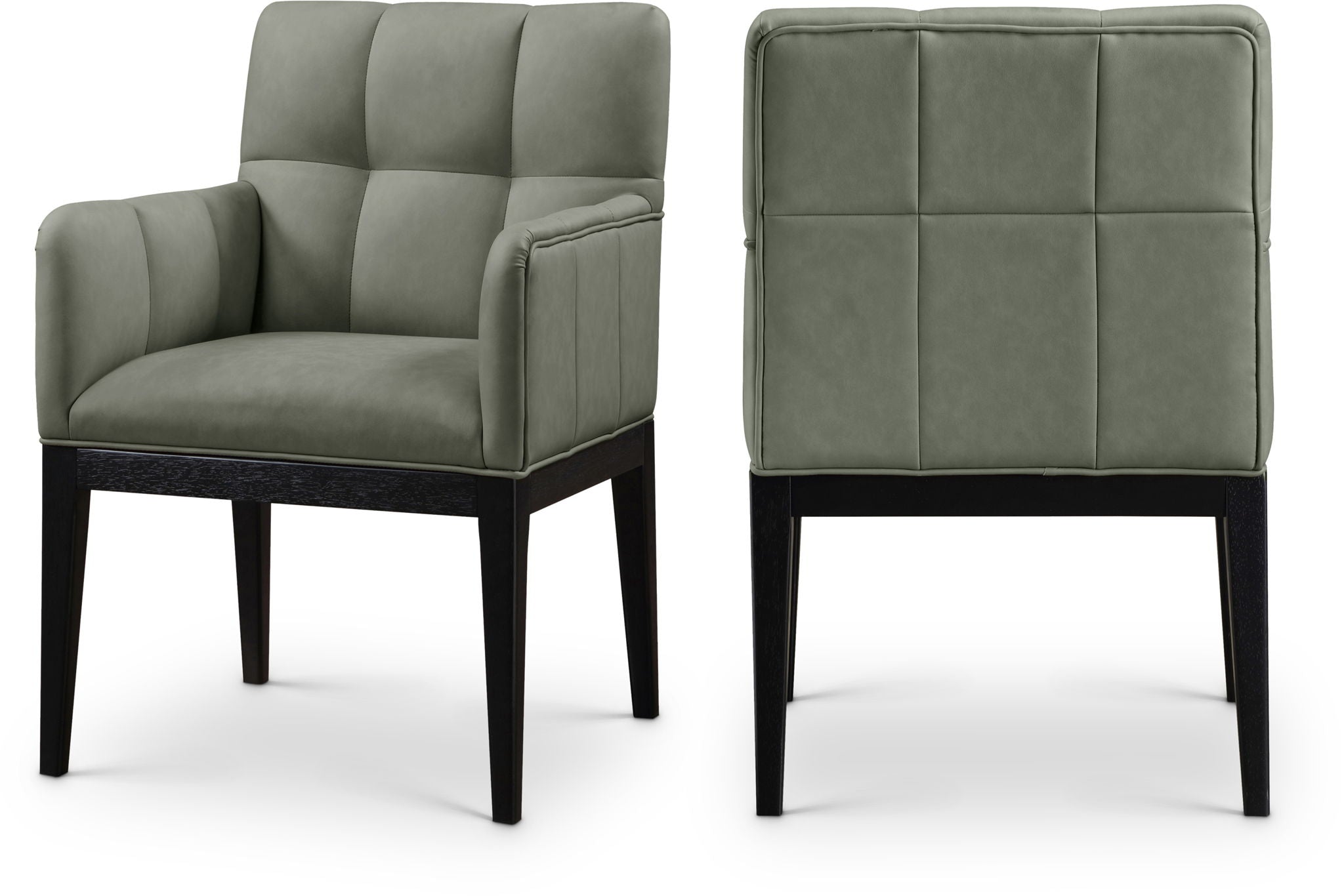 Adrian - Dining Arm Chair (Set of 2) - Black Legs