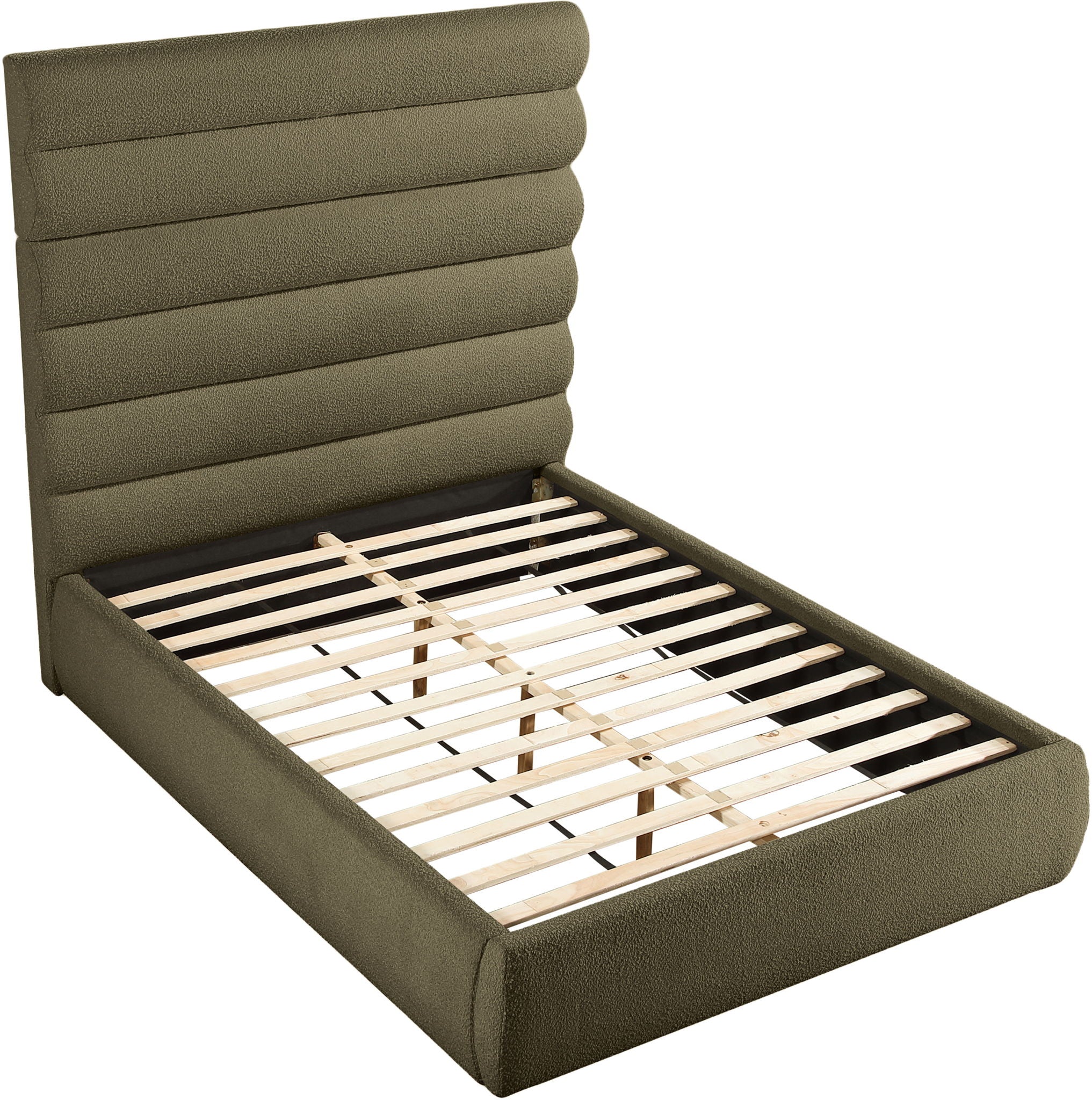 Adam - Boucle Fabric Bed With 70.5" Headboard