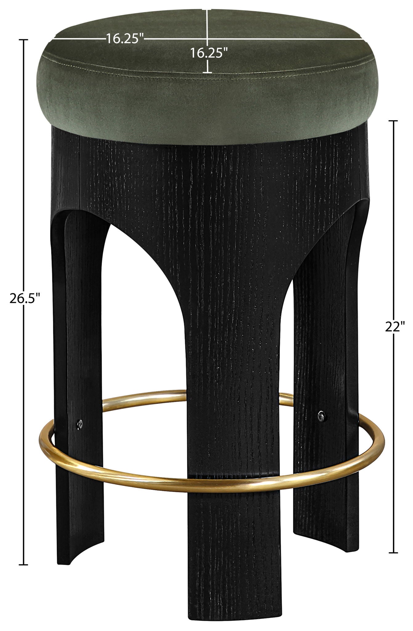 Bocceli - Counter Stool - Black Base