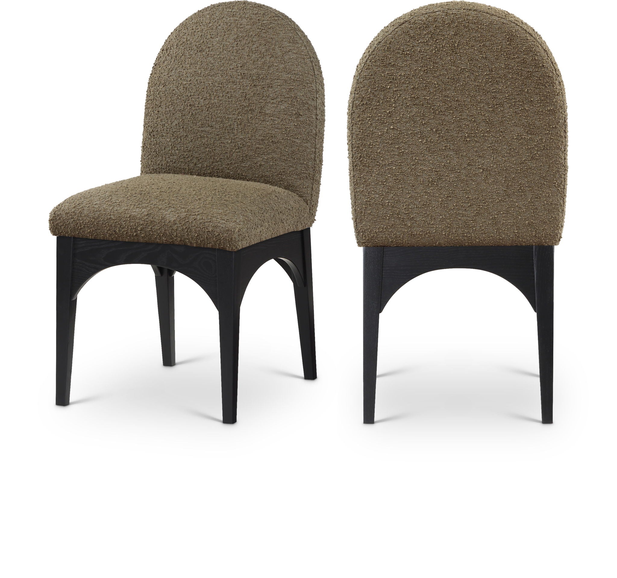 Waldorf - Boucle Dining Side Chair With Black Legs