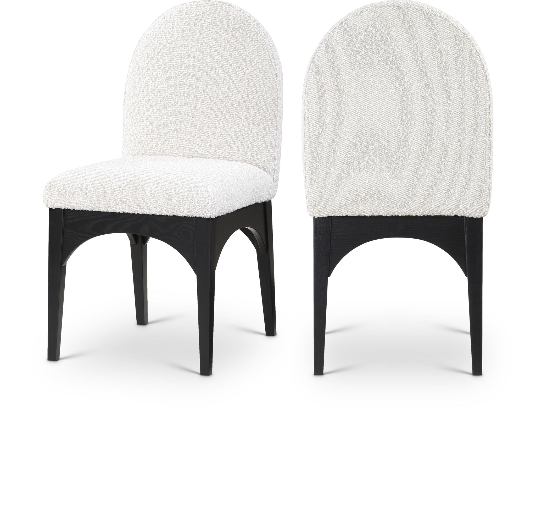 Waldorf - Boucle Dining Side Chair With Black Legs